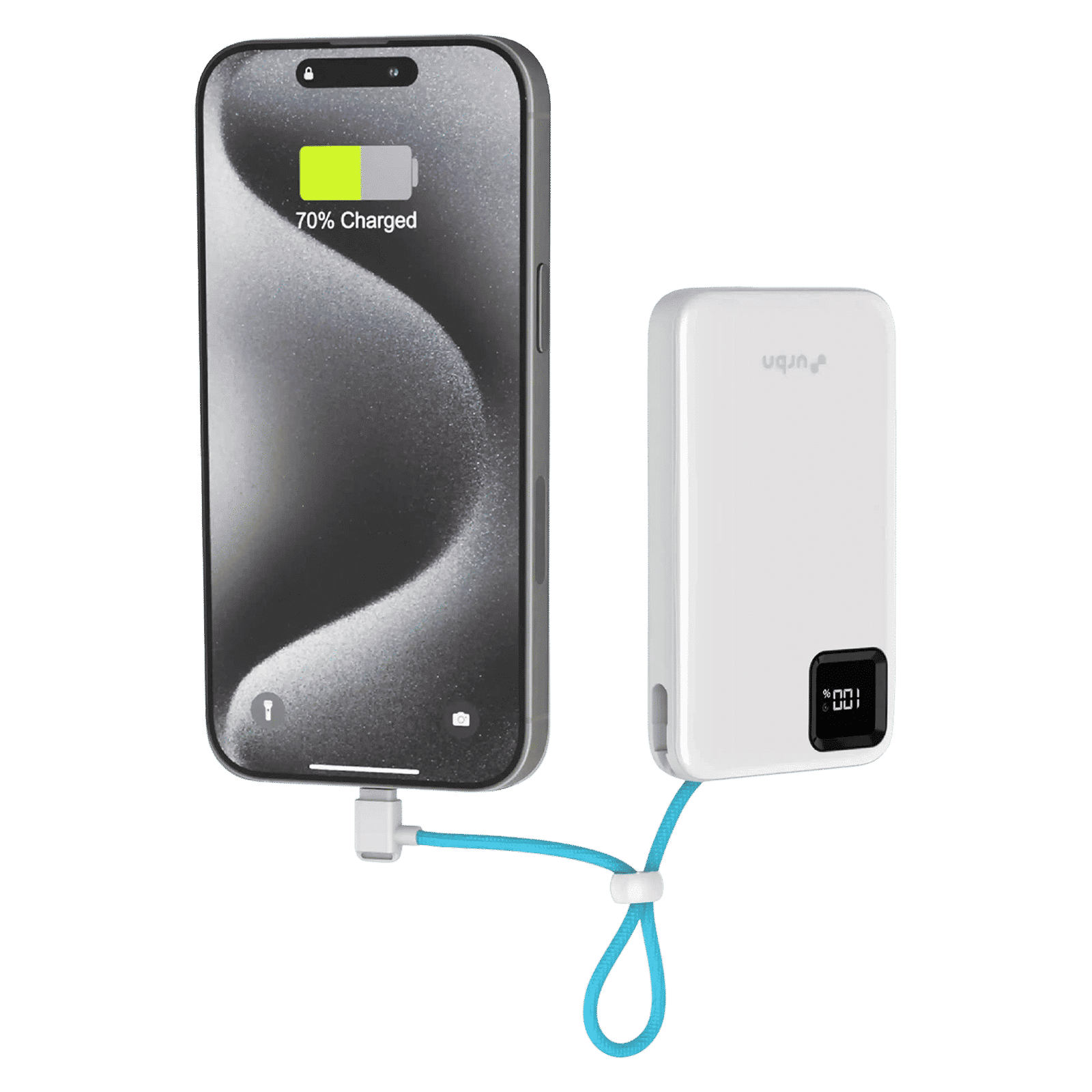 urbn Ultra Link 10000 mAh 22.5W Fast Charging Power Bank (2 Type C & 1 Type A Port, 12 Layer Circuit Protection, White)_6