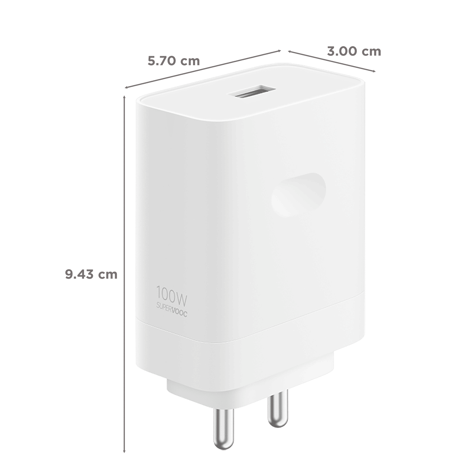 OnePlus 100W Type A SUPERVOOC Power Adapter (Adapter Only, Multi-Layers of Protection, White)_2