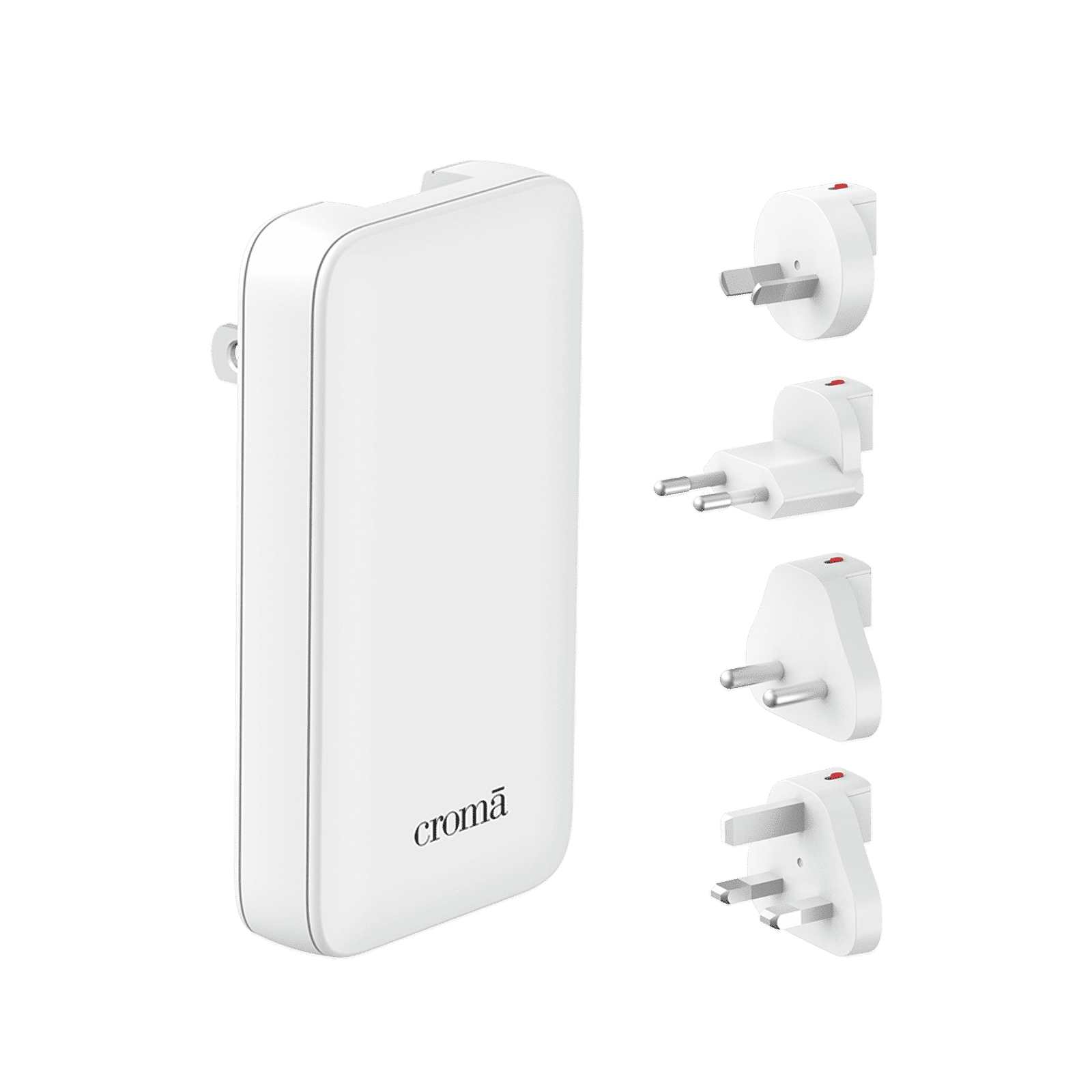 Croma 65W Type C 2-Port Fast Charger (Travel Adapter Only, White) Croma 65W Type C 2-Port Fast Charger (Travel Adapter Only, White)_1