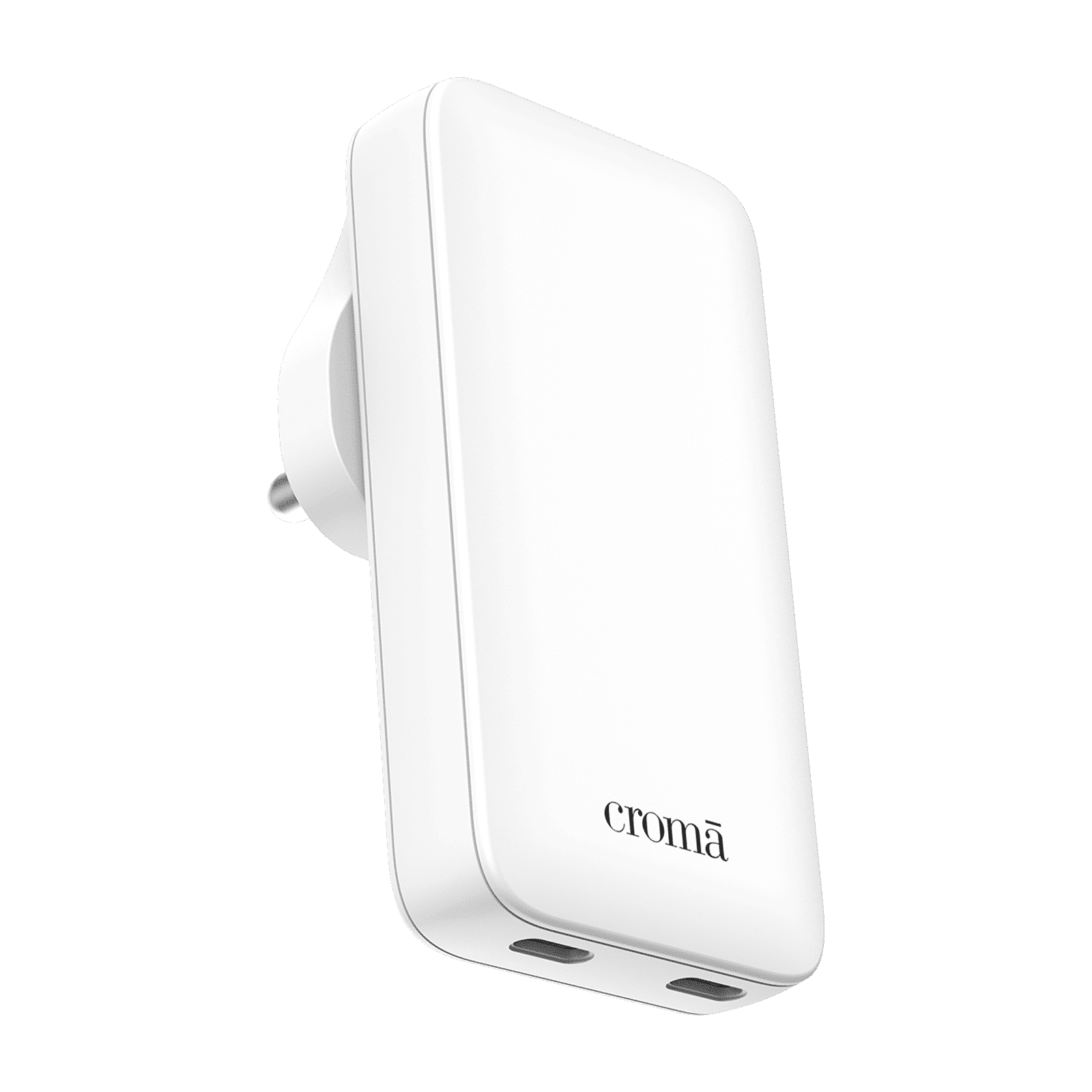 Croma 65W Type C 2-Port Fast Charger (Travel Adapter Only, White) Croma 65W Type C 2-Port Fast Charger (Travel Adapter Only, White)_10