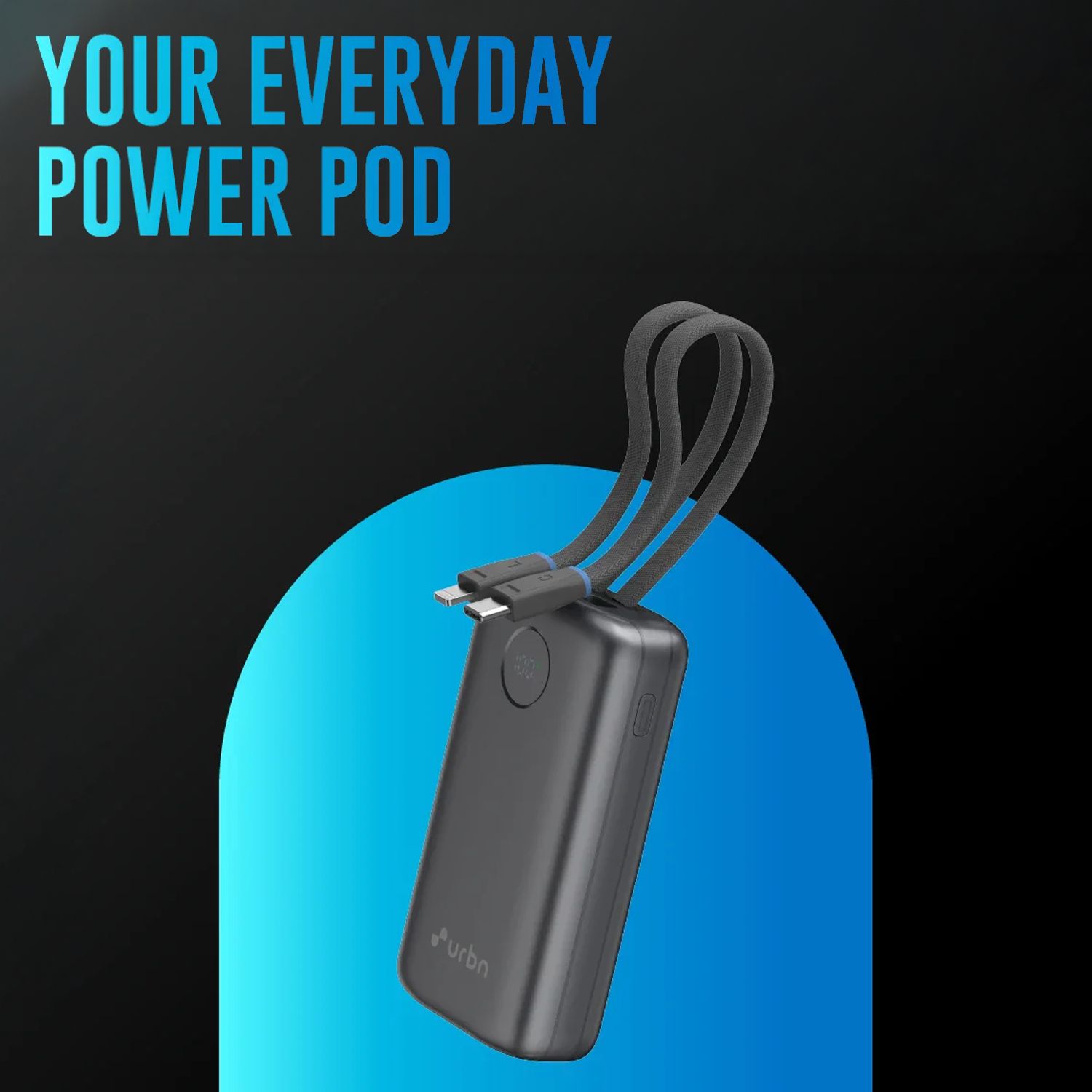 urbn Nano Pod 10000 mAh 35W Fast Charging Power Bank (2 Type C Port, 1 Type A & 1 Lightning Port, 12 Layer Circuit Protection, Grey)_8