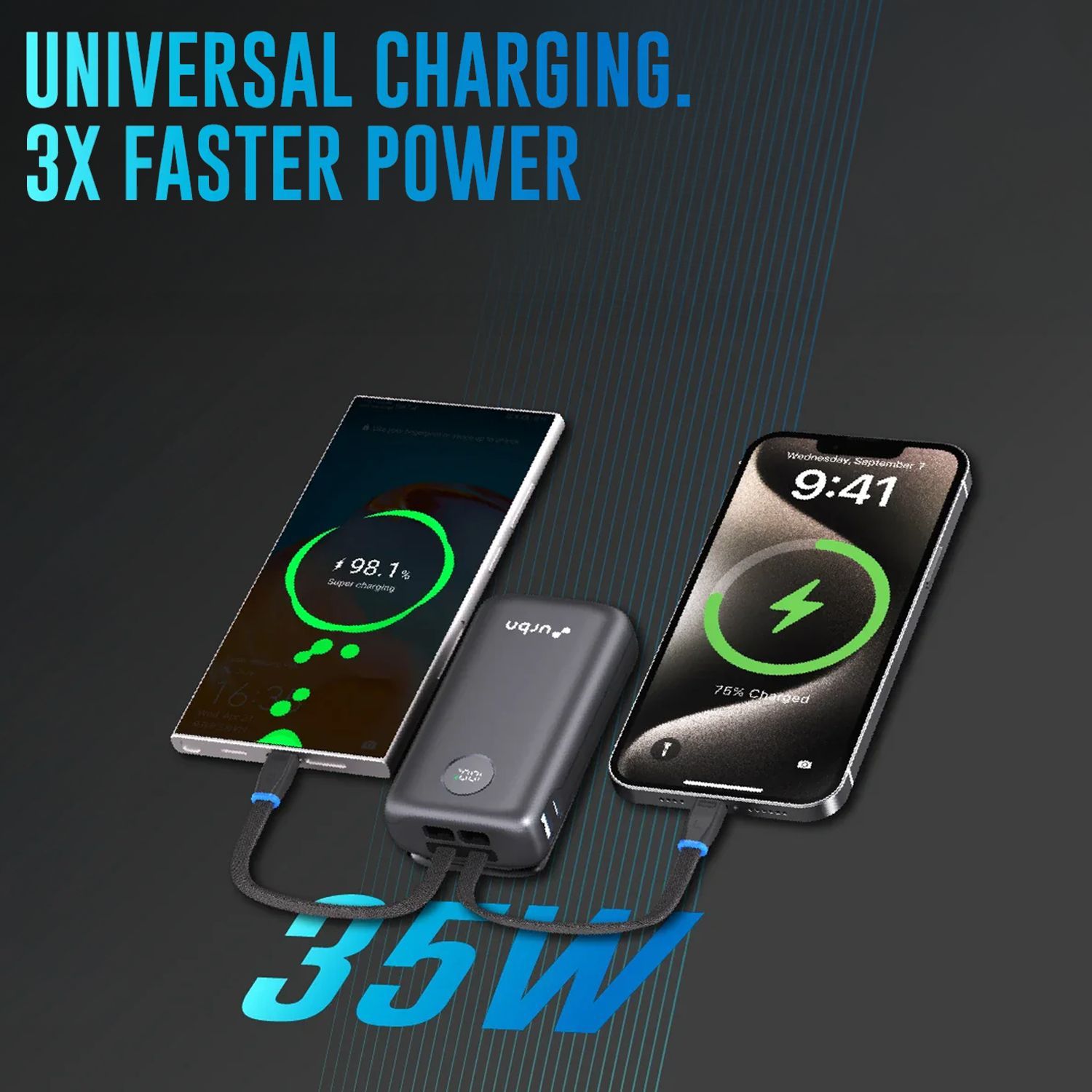 urbn Nano Pod 10000 mAh 35W Fast Charging Power Bank (2 Type C Port, 1 Type A & 1 Lightning Port, 12 Layer Circuit Protection, Grey)_9