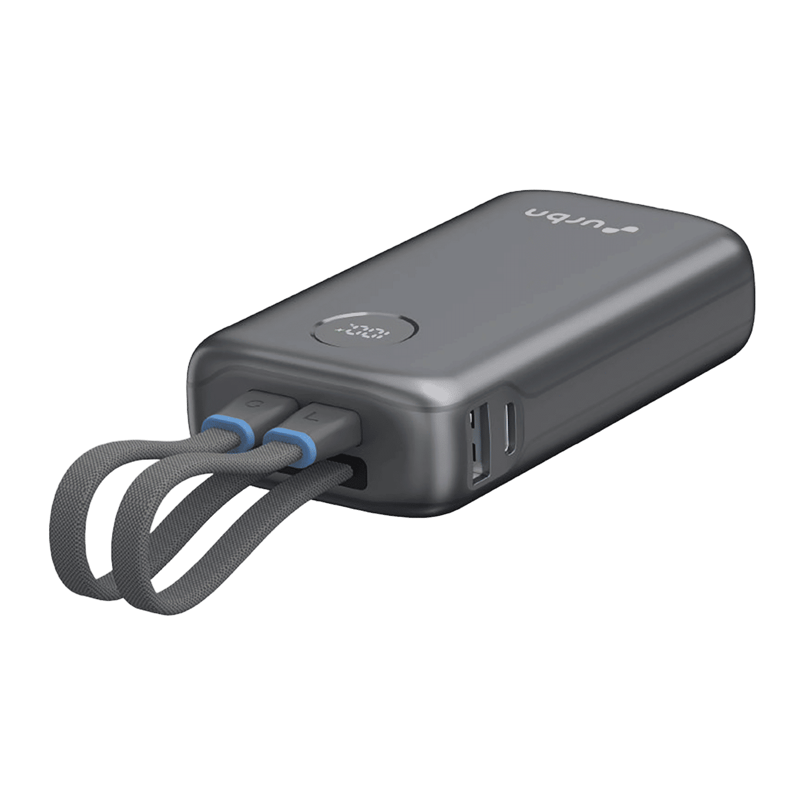 urbn Nano Pod 10000 mAh 35W Fast Charging Power Bank (2 Type C Port, 1 Type A & 1 Lightning Port, 12 Layer Circuit Protection, Grey)_3