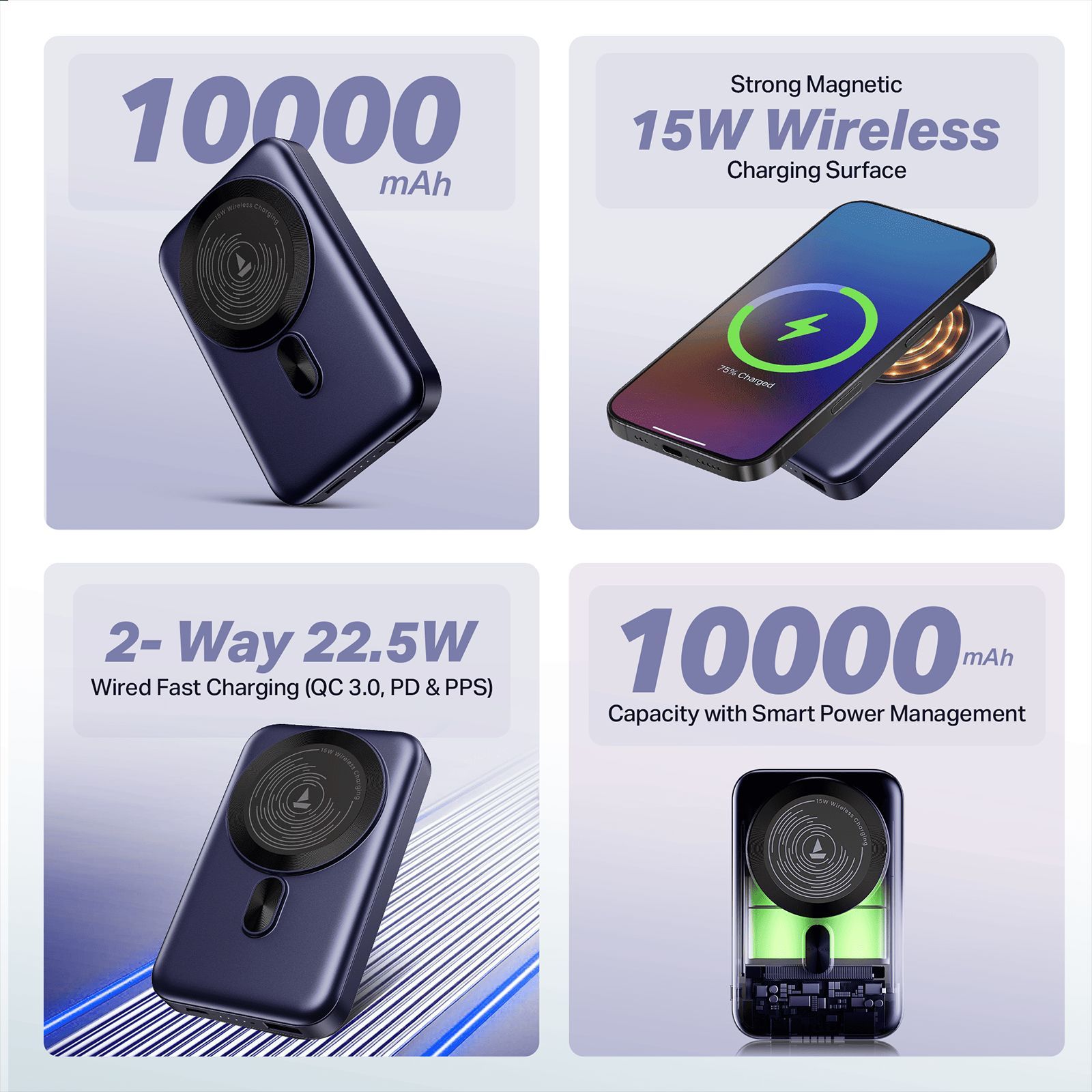 boAt Energyshroom PB331 10000 mAh 22.5W Fast Charging Power Bank (1 Type A & 1 Type C Port, Magnetic Wireless Charging, Wine Red) boAt Energyshroom PB331 10000 mAh 22.5W Fast Charging Power Bank (1 Type A & 1 Type C Port, Magnetic Wireless Charging, Wine Red)_6