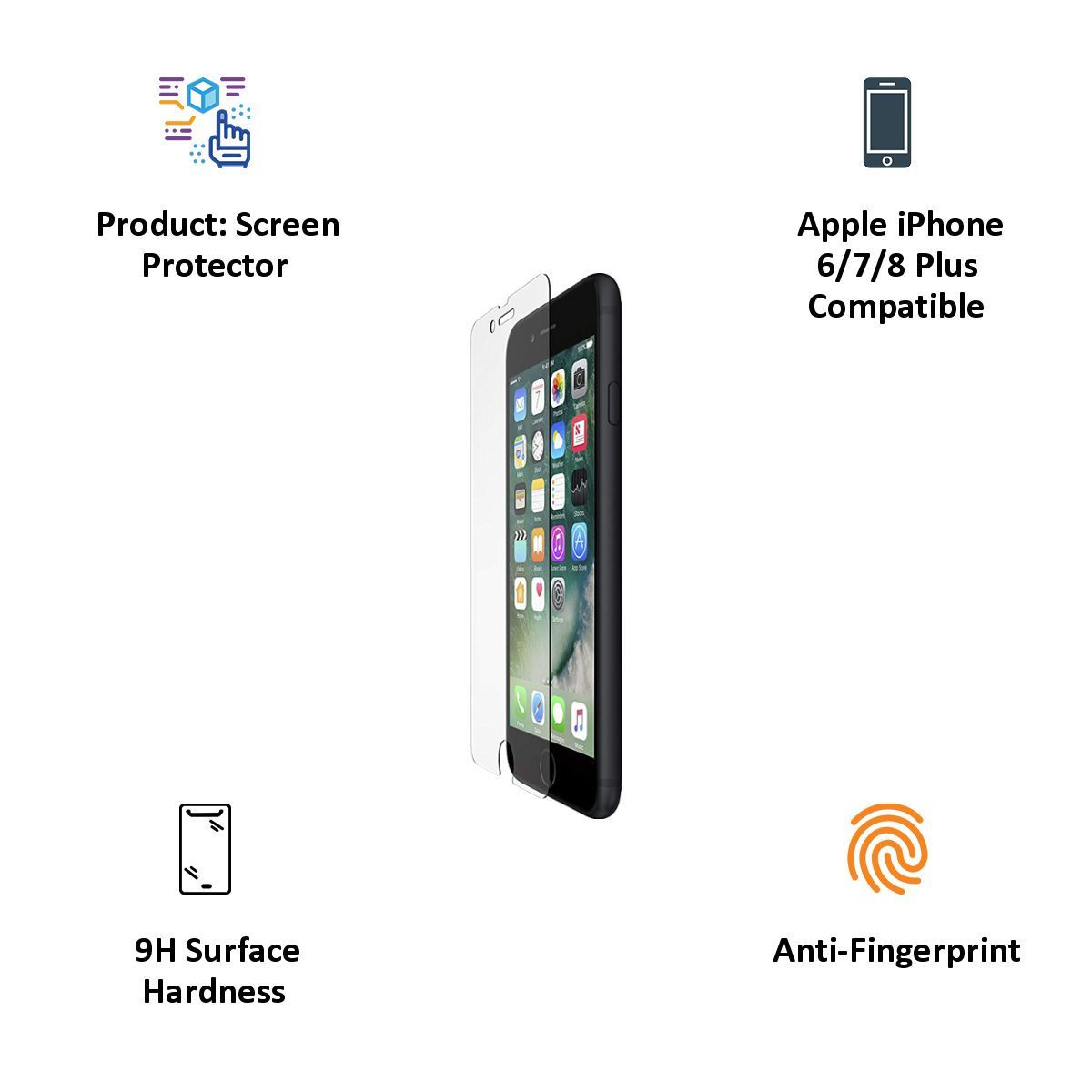 Belkin Tempered Glass Screen Protector for Apple iPhone 6 Plus/7 Plus/8 Plus (F8W753ec, Transparent)_3