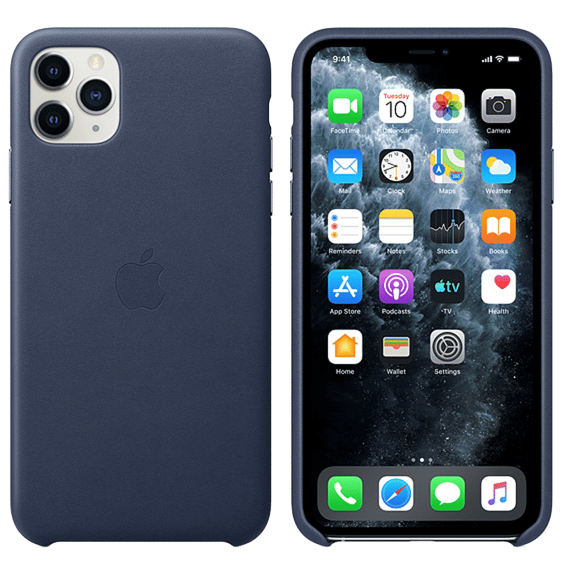 Apple MX0G2ZM/A European Leather Back Cover for iPhone 11 Pro Max (Microfiber Lining, Midnight Blue) Apple MX0G2ZM/A European Leather Back Cover for iPhone 11 Pro Max (Microfiber Lining, Midnight Blue)_1