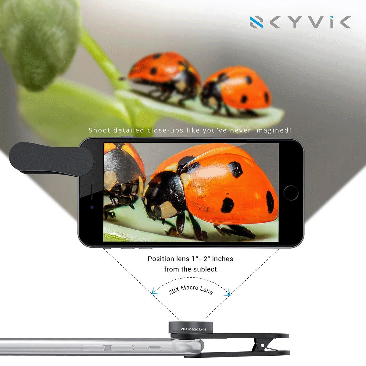 SKYVIK Signi X 20x Macro Lens for Mobile Phones (CL-MC1, Black) SKYVIK Signi X 20x Macro Lens for Mobile Phones (CL-MC1, Black)_9