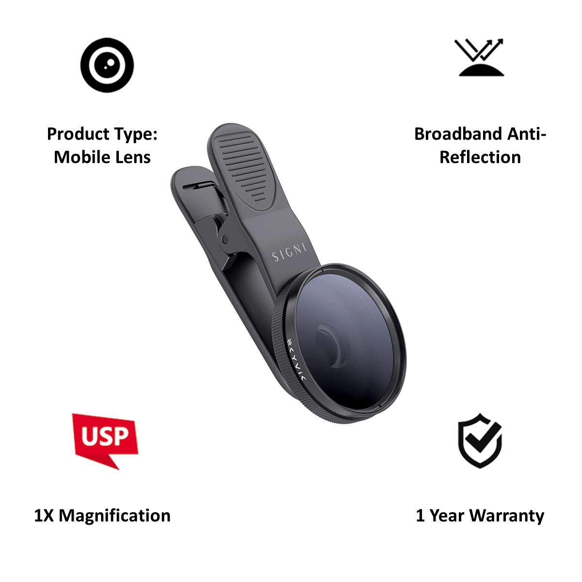 SKYVIK Signi One Lens 1X for Mobiles (CL-CPL, Black)_6