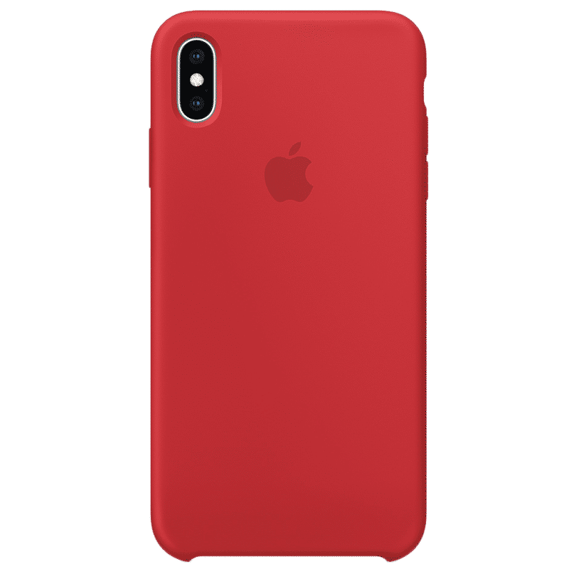 Apple MRWH2ZM/A Silicone Back Cover for iPhone XS Max (Microfiber Lining, Red)_1