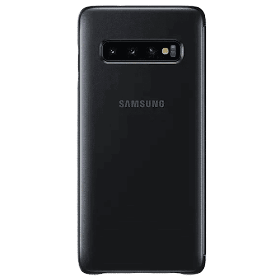 SAMSUNG Clear View Flip Cover for Galaxy S10 (Scratch Resistant, Black)_4
