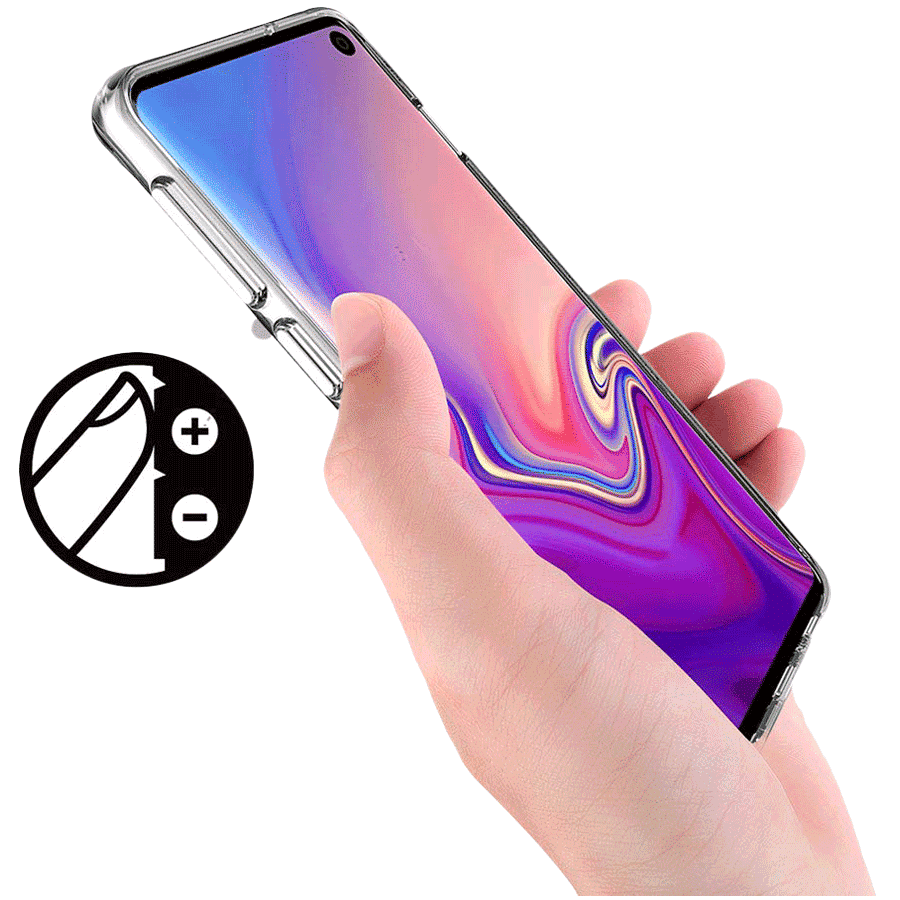 stuffcool Ice Hard Plastic Back Cover for Samsung Galaxy S10 Plus (Raised Lip Protection, Transparent)_4