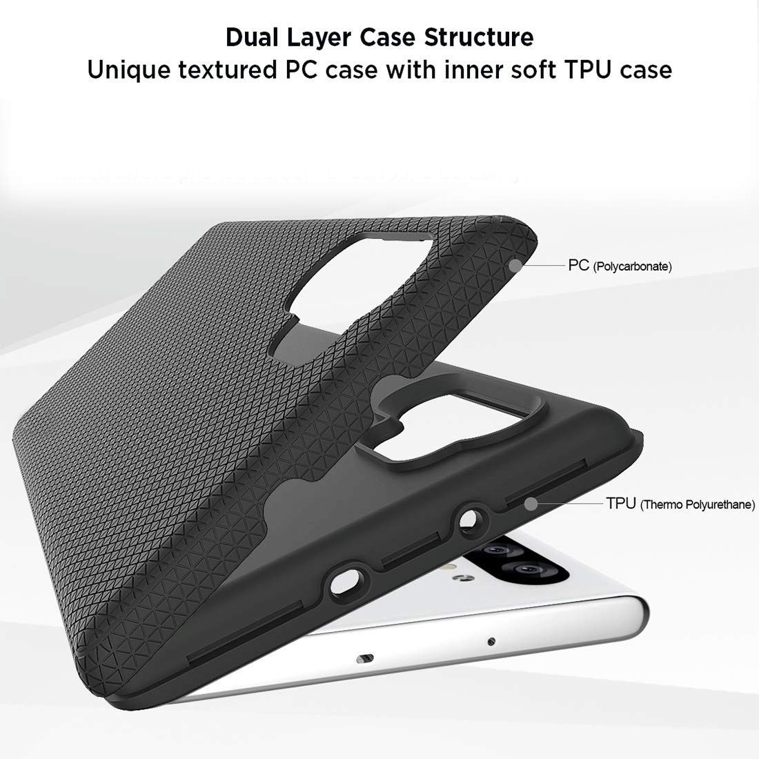 stuffcool Spike Hard Polycarbonate Back Cover for Samsung Galaxy Note 10 Pro (Camera Protection, Black)_3