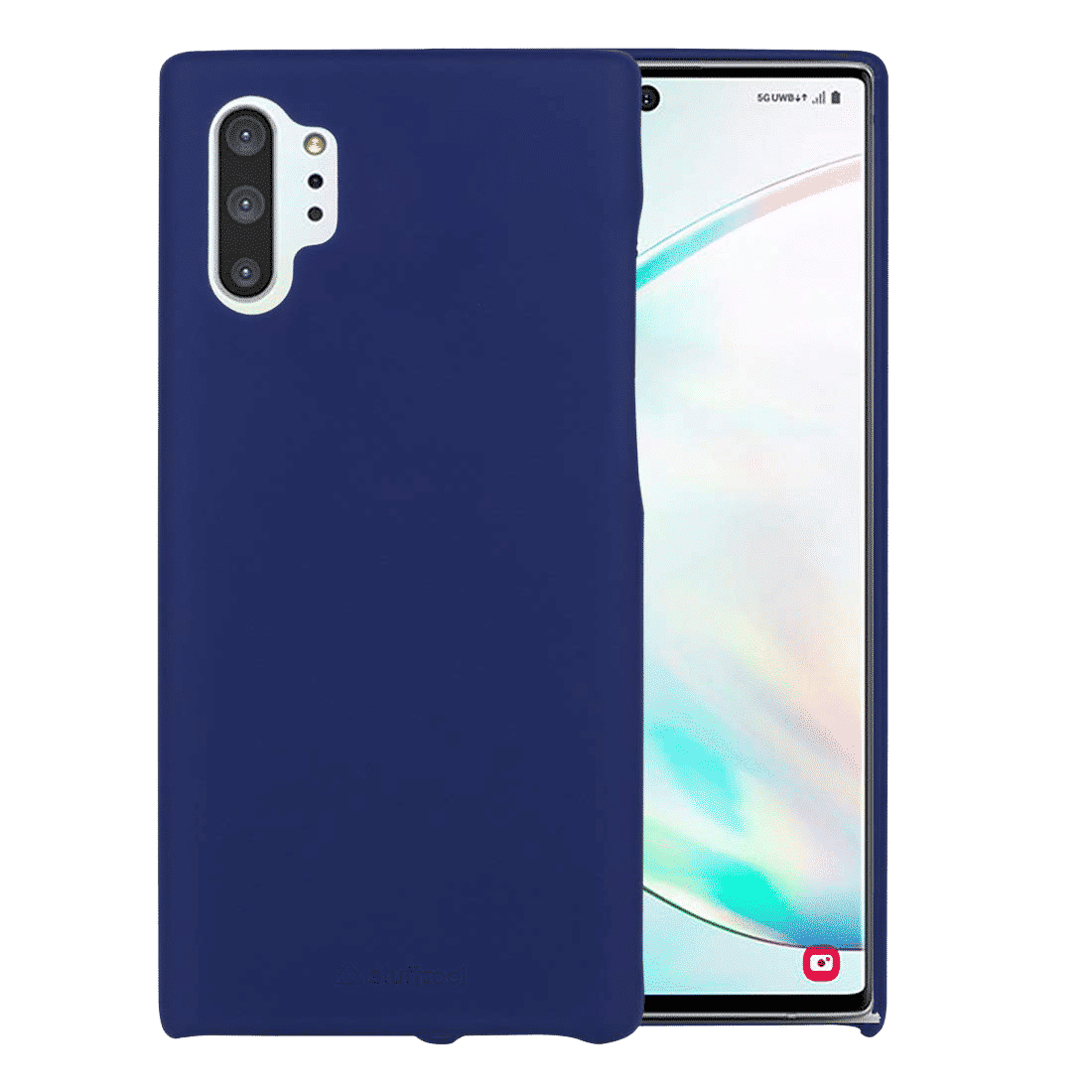 stuffcool Uni Faux Leather Back Cover for Samsung Galaxy Note 10 Pro (Camera Protection, Blue)_1