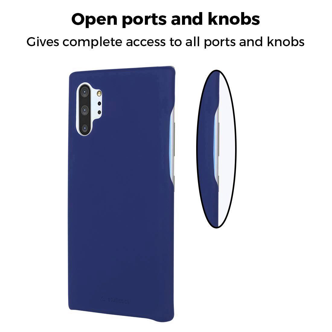 stuffcool Uni Faux Leather Back Cover for Samsung Galaxy Note 10 Pro (Camera Protection, Blue)_4