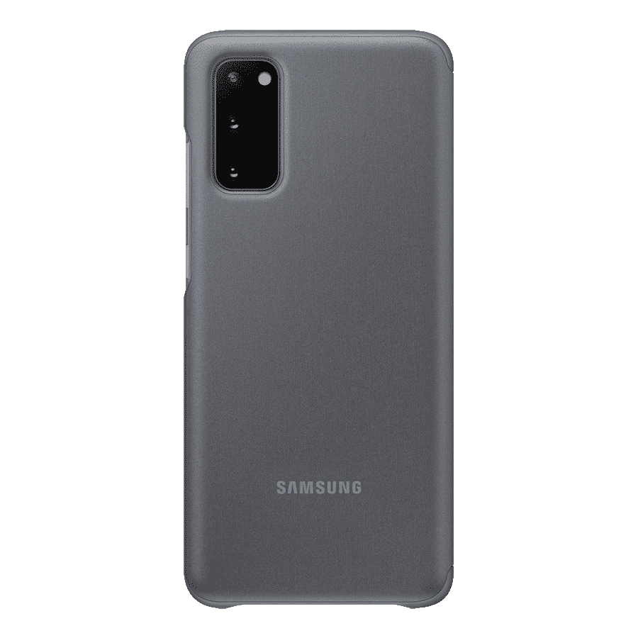 SAMSUNG Clear View Polycarbonate Flip Cover for Galaxy S20 (Camera Protection, Grey)_1