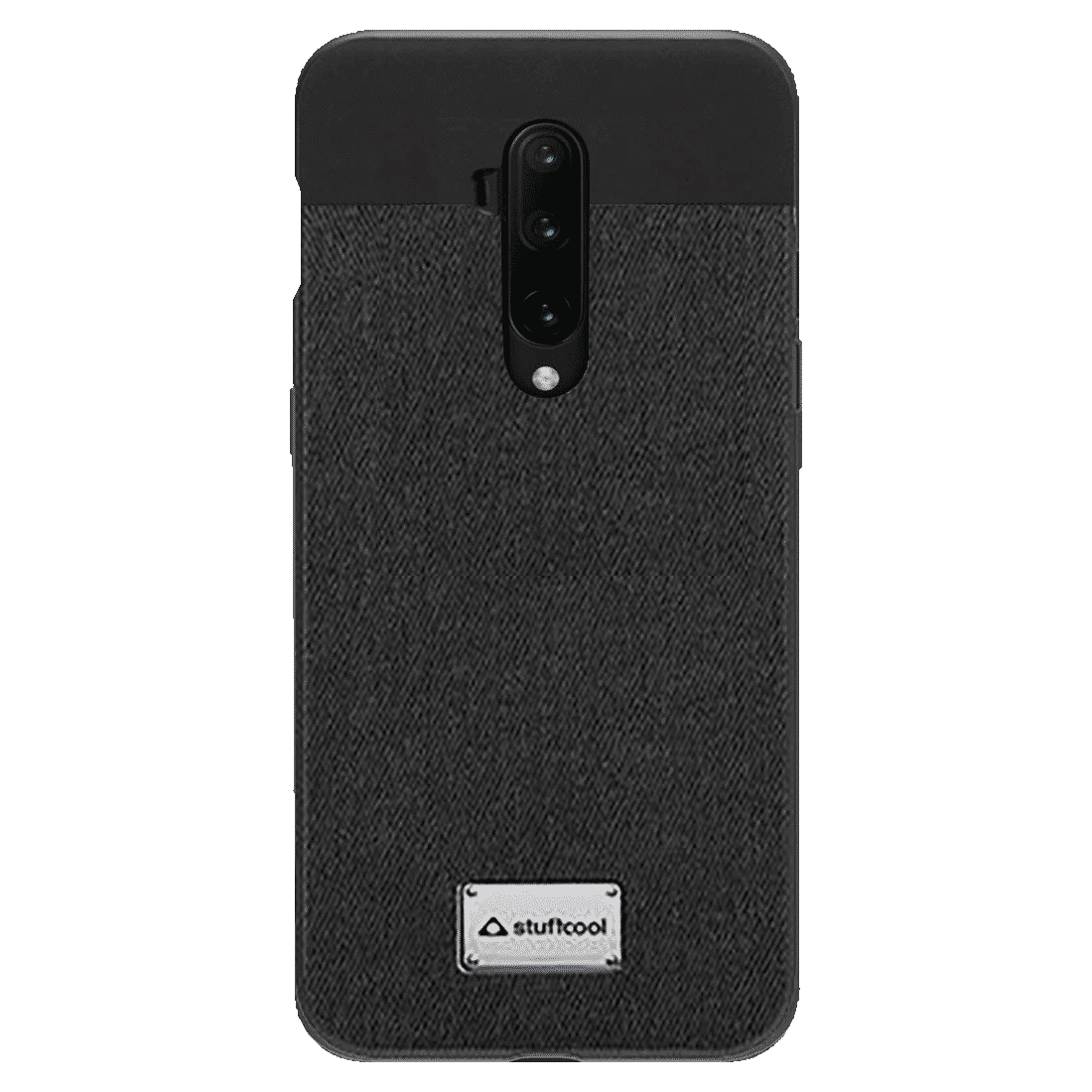 stuffcool Bon Leather Back Case Cover for OnePlus 7T Pro (BONOP7TP-BLK, Black)_1