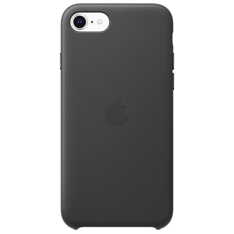 Apple iPhone SE Leather Back Case Cover (MXYM2ZM/A, Black)_3