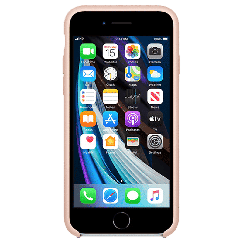 Apple MXYK2ZM/A Silicone Back Cover for iPhone SE (Microfiber Lining, Pink Sand)_2