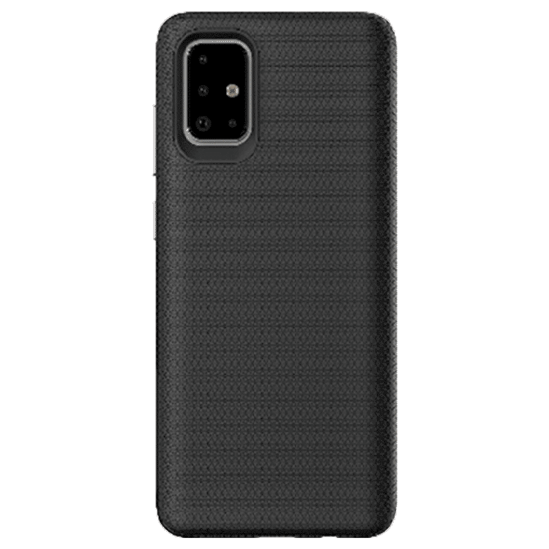 stuffcool Spike Polycarbonate with Soft TPU Back Cover for Samsung Galaxy A71 (Camera Protection, Black)_1