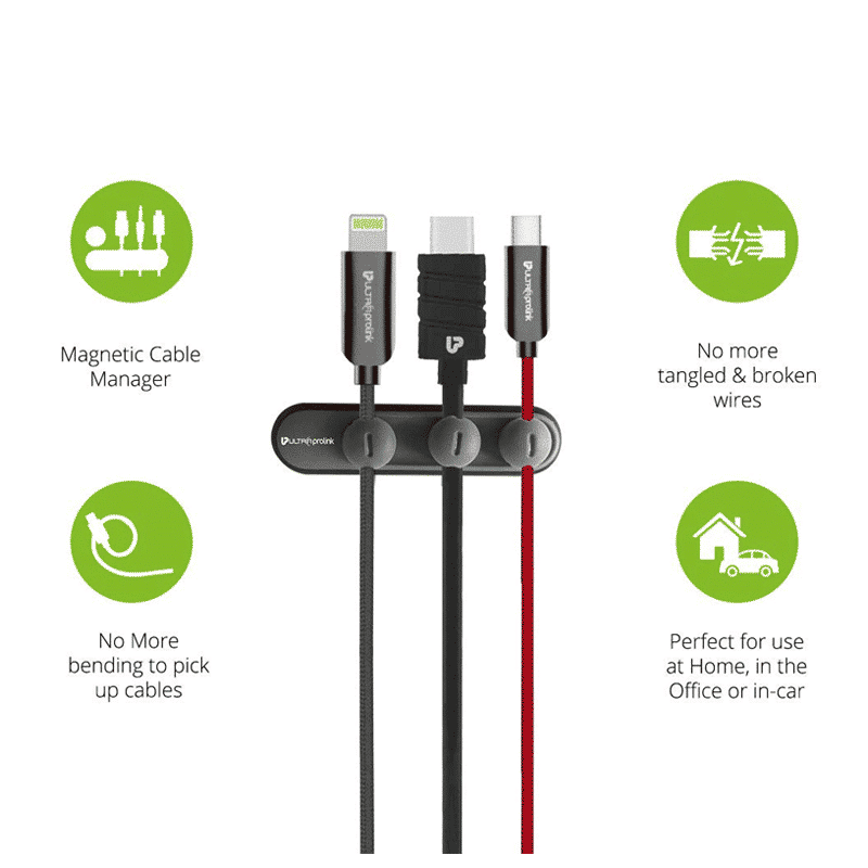 ultraprolink Tidy Magnetic Cable Organizer (UM1001, Black)_5