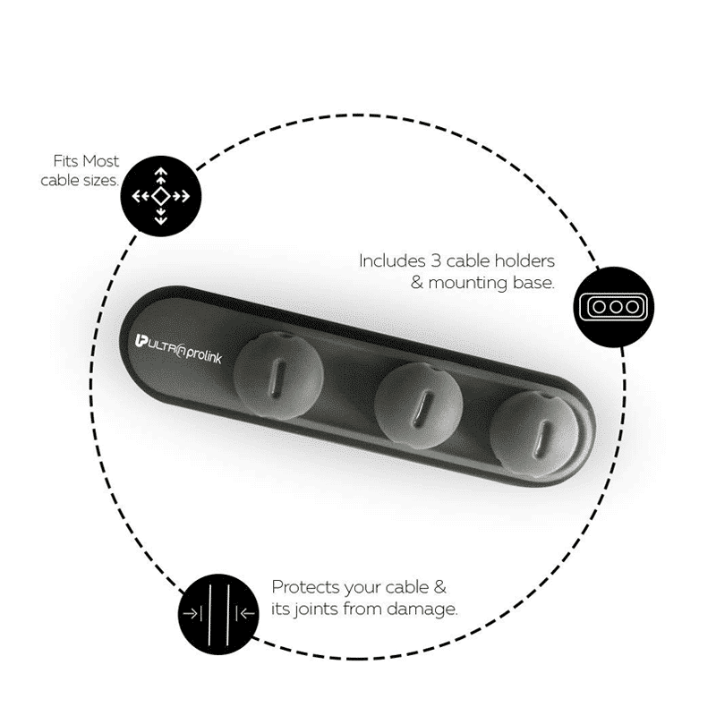 ultraprolink Tidy Magnetic Cable Organizer (UM1001, Black)_4