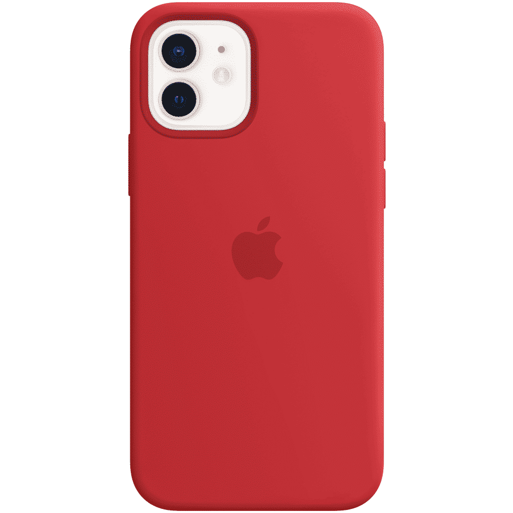 Apple MHKW3ZM/A Silicone Back Cover for iPhone 12 Mini (Magsafe Charging  Accessibility, (Product)Red)