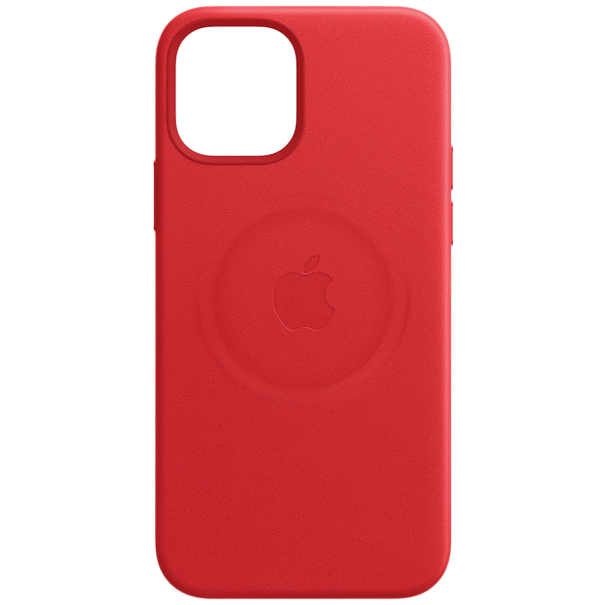 Apple Leather Back Case For iPhone 12 Mini (Magsafe Charging Accessibility, MHK73ZM/A, (Product)Red)_4