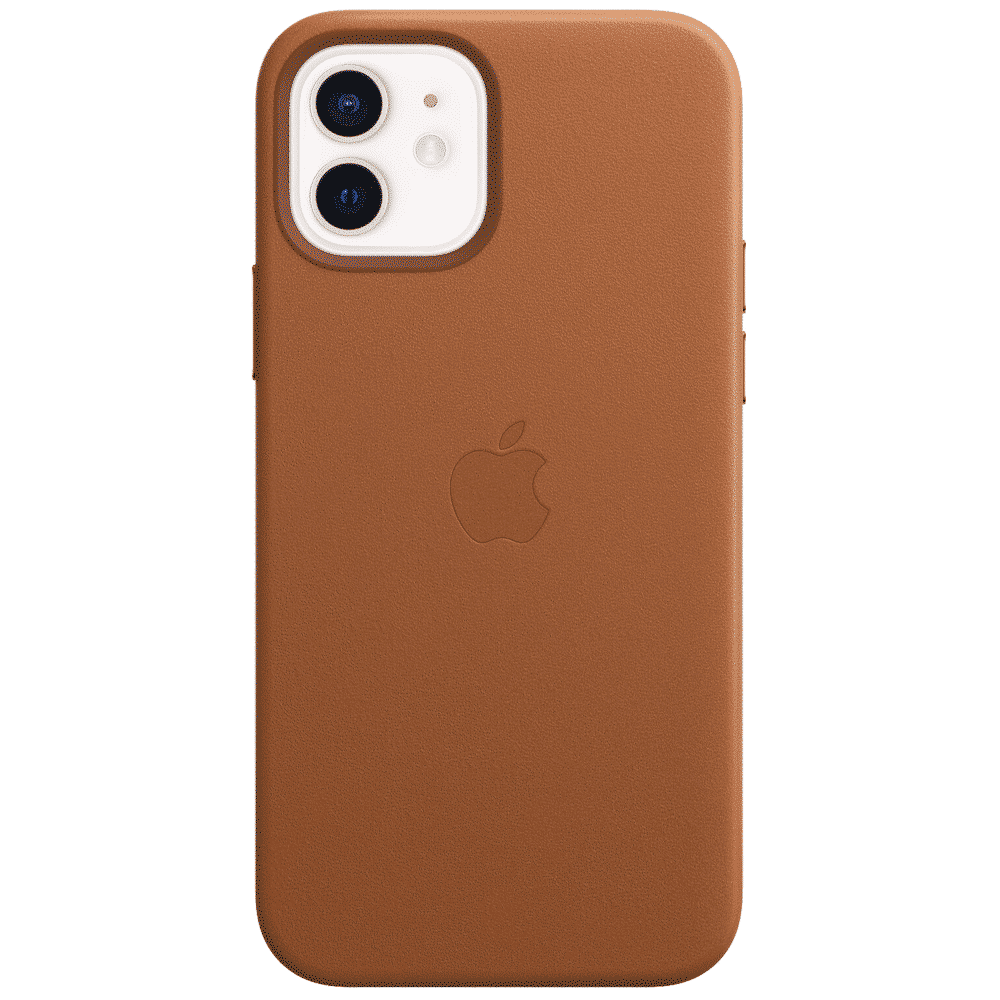 Apple Leather Back Case For iPhone 12 Mini (Magsafe Charging Accessibility, MHK93ZM/A, Saddle Brown)_1