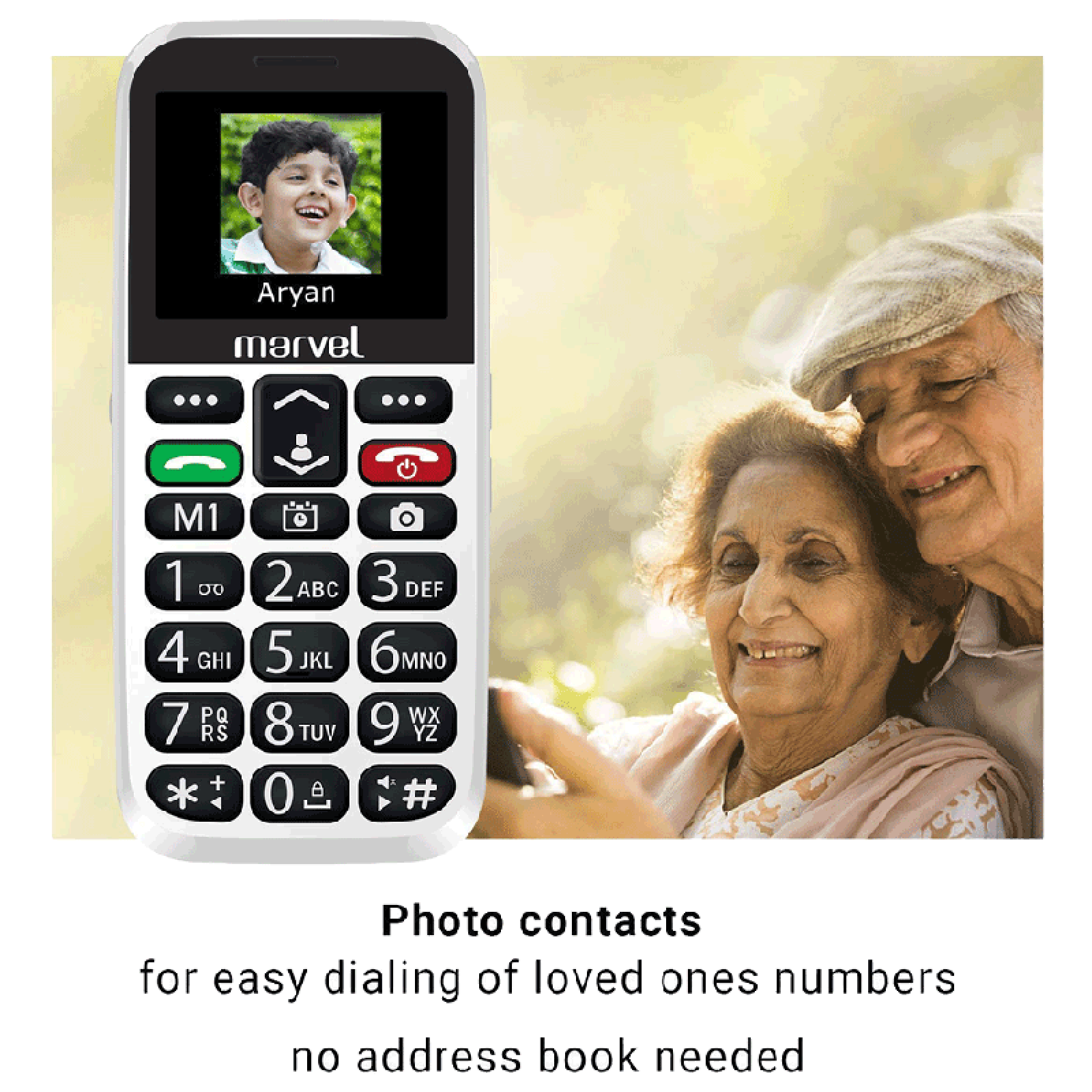 easyfone Marvel B1809 (32MB, Dual SIM, Rear Camera, White)_5