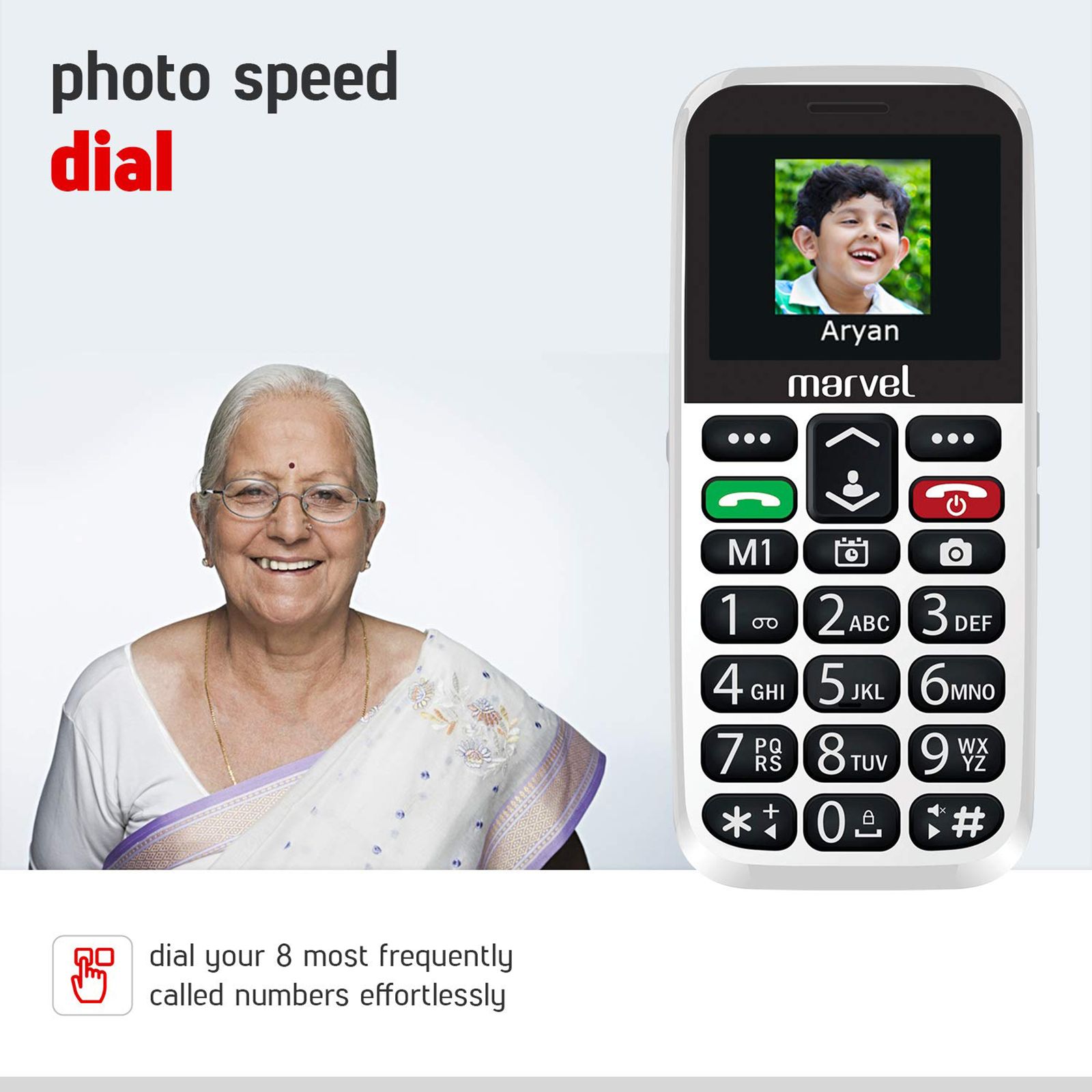 easyfone Marvel B1809 (32MB, Dual SIM, Rear Camera, White)_7