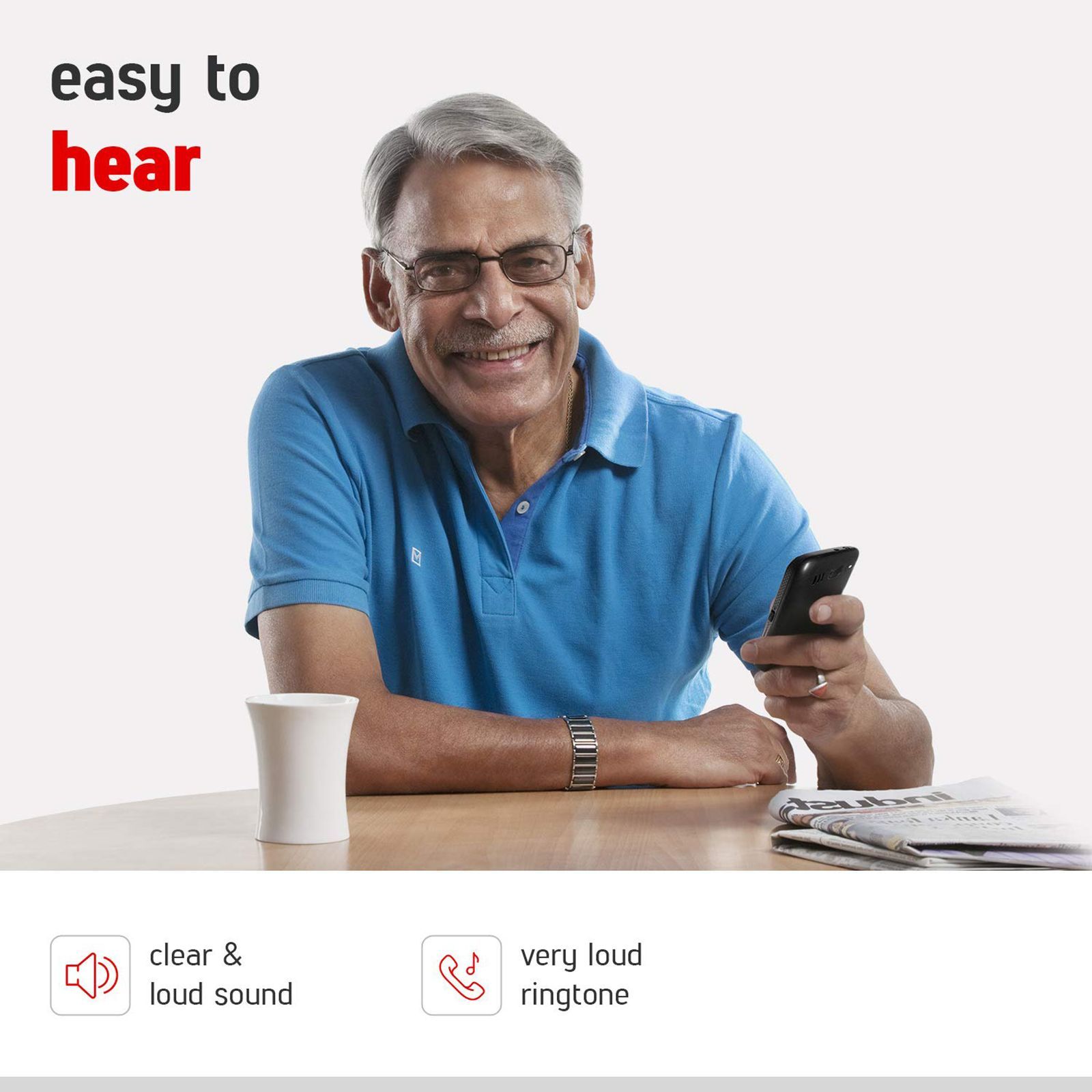 easyfone Marvel B1809 (32MB, Dual SIM, Rear Camera, White)_8