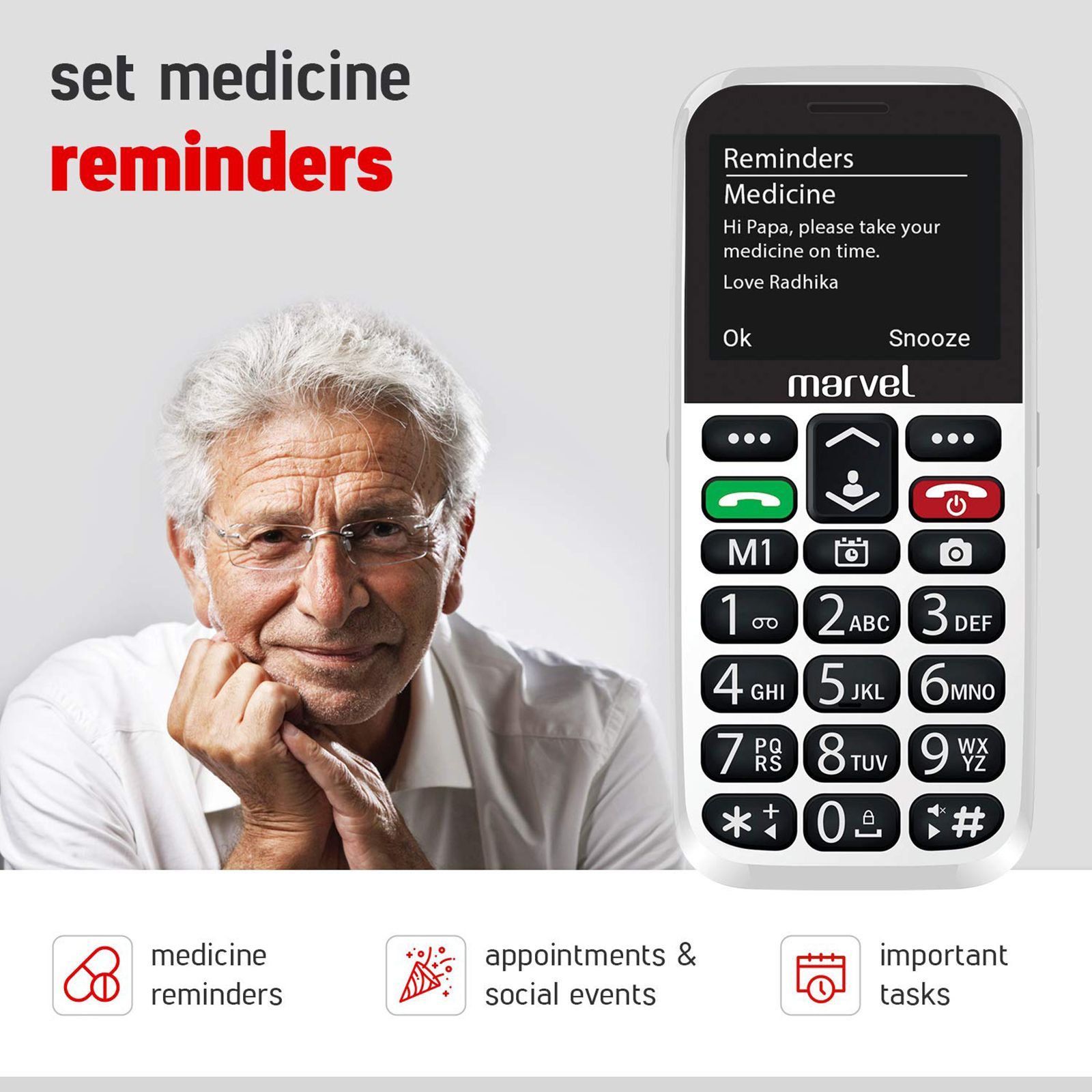 easyfone Marvel B1809 (32MB, Dual SIM, Rear Camera, White)_10