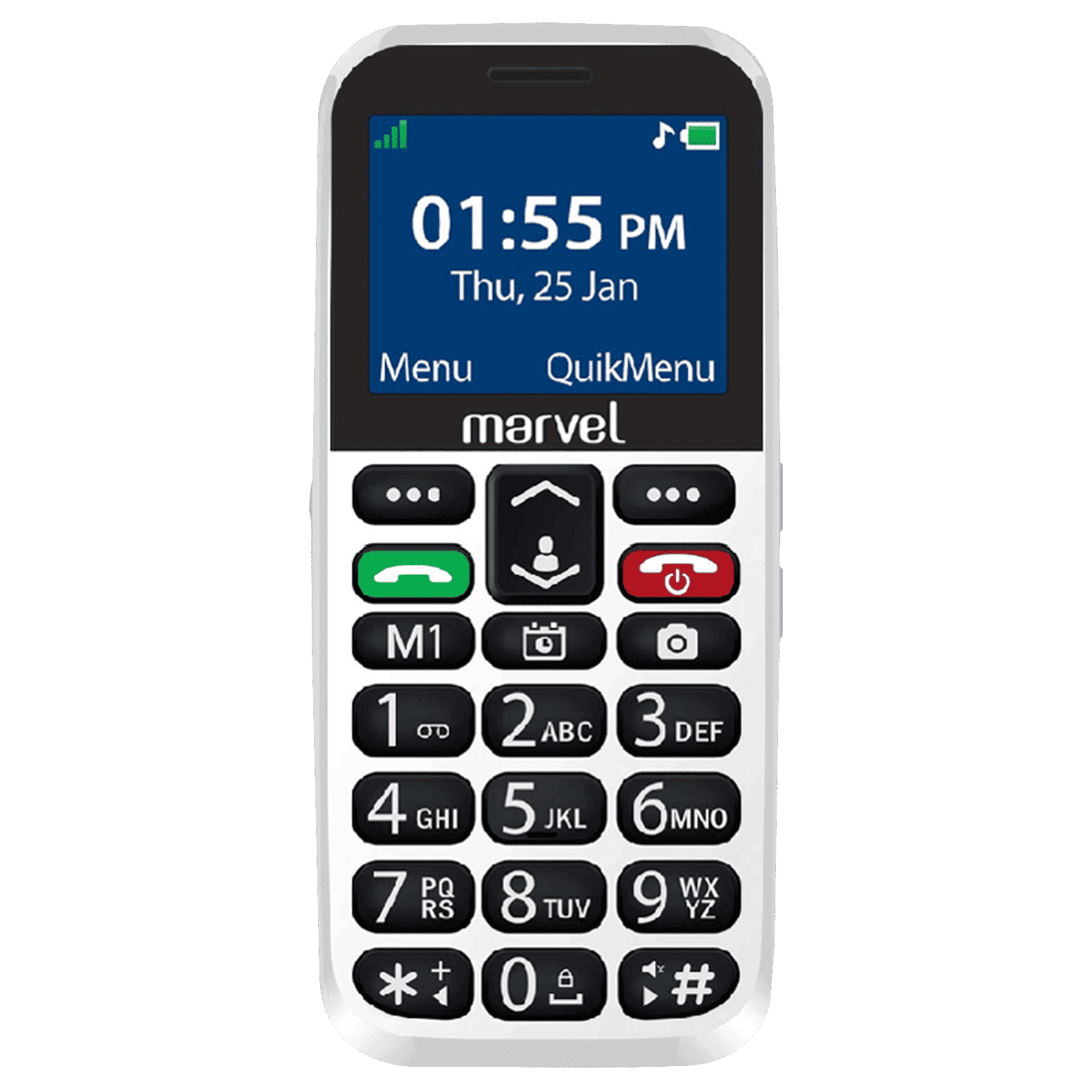 easyfone Marvel B1809 (32MB, Dual SIM, Rear Camera, White)_3