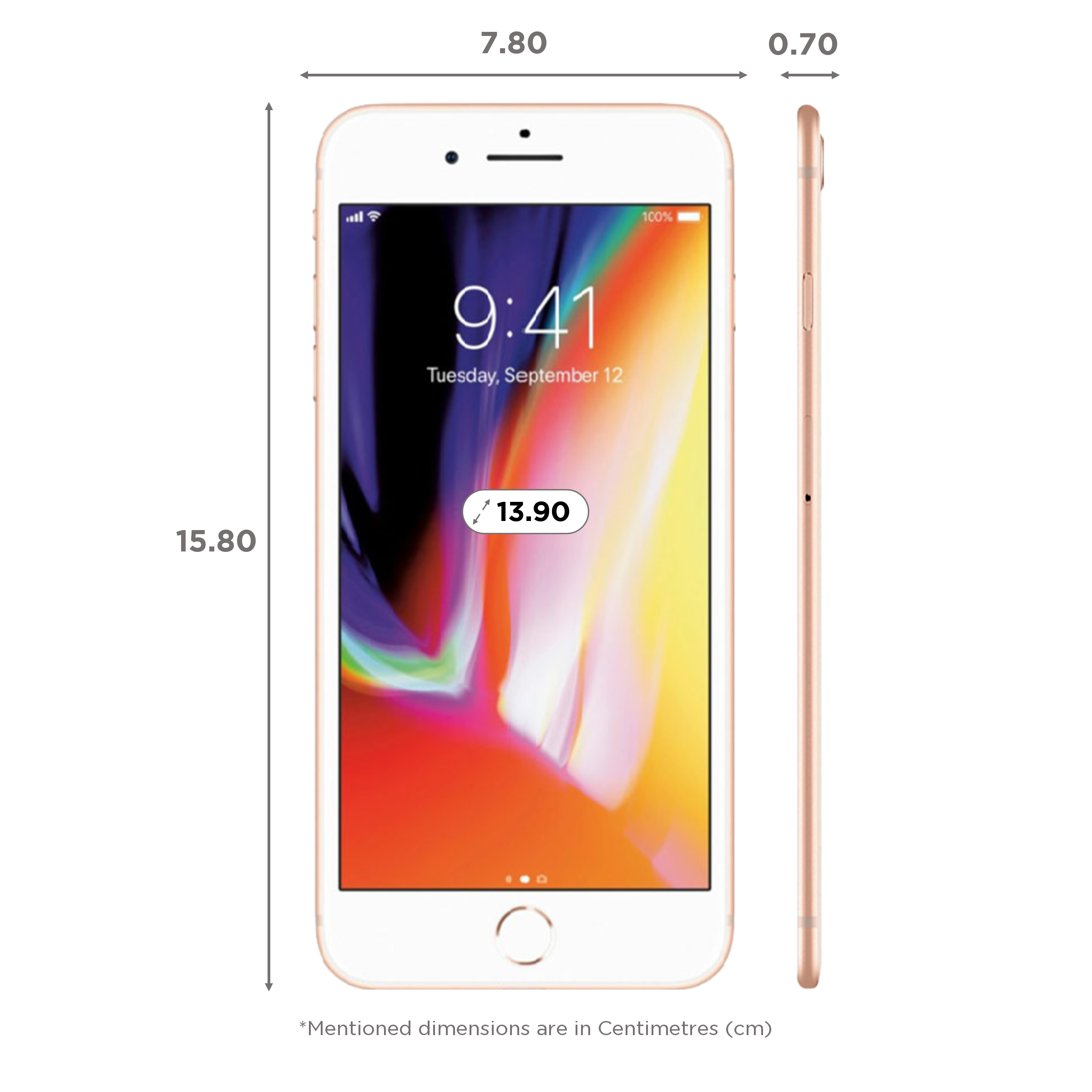 Refurbished Apple iPhone 8 Plus (64GB, Gold)_2