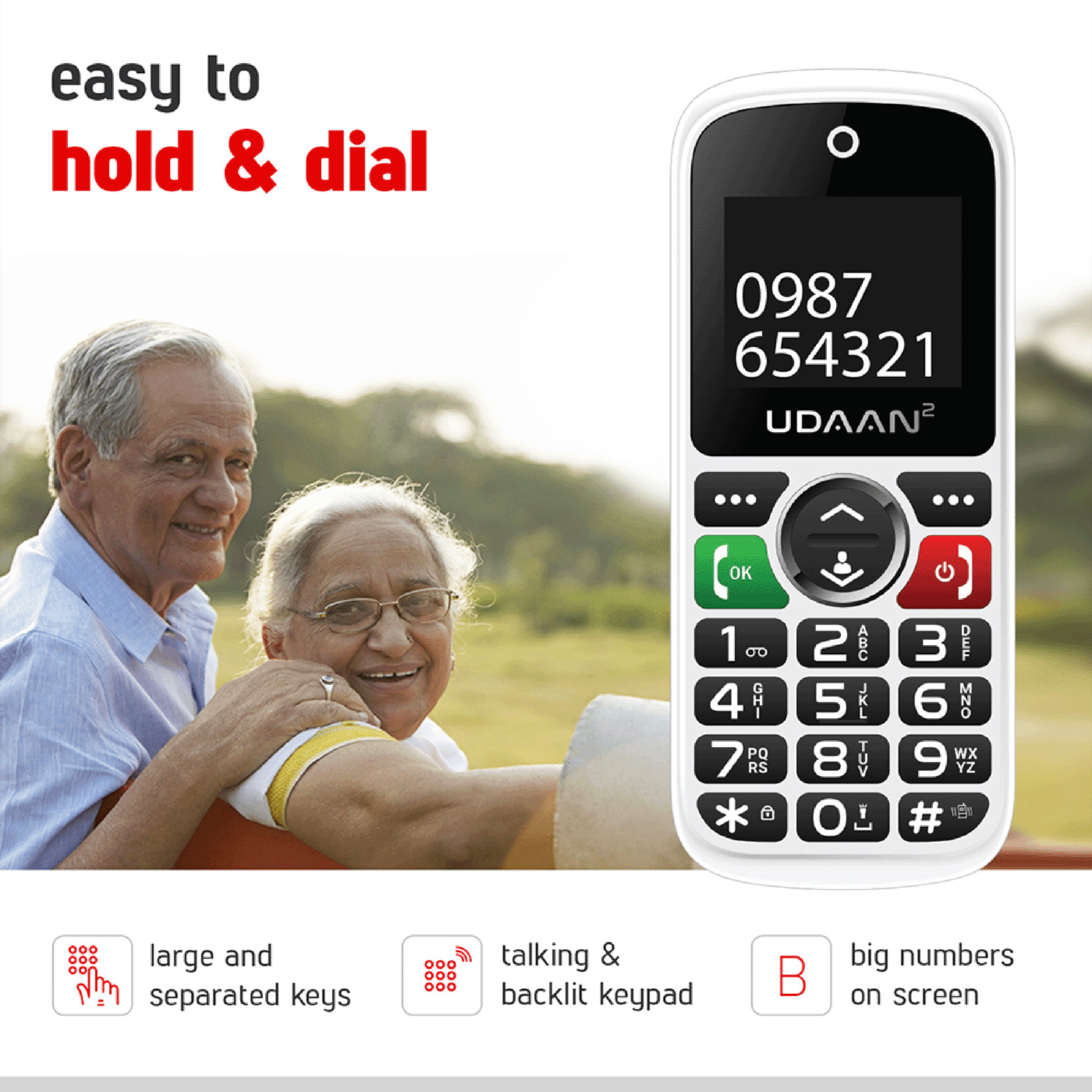 easyfone Udaan 2 (32MB, Dual SIM, Rear Camera, White)_9