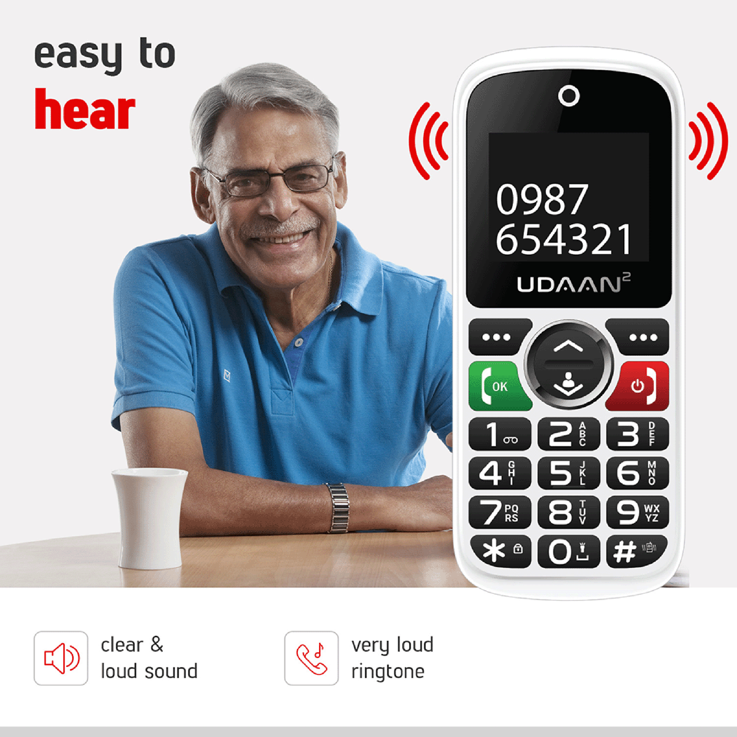 easyfone Udaan 2 (32MB, Dual SIM, Rear Camera, White)_10