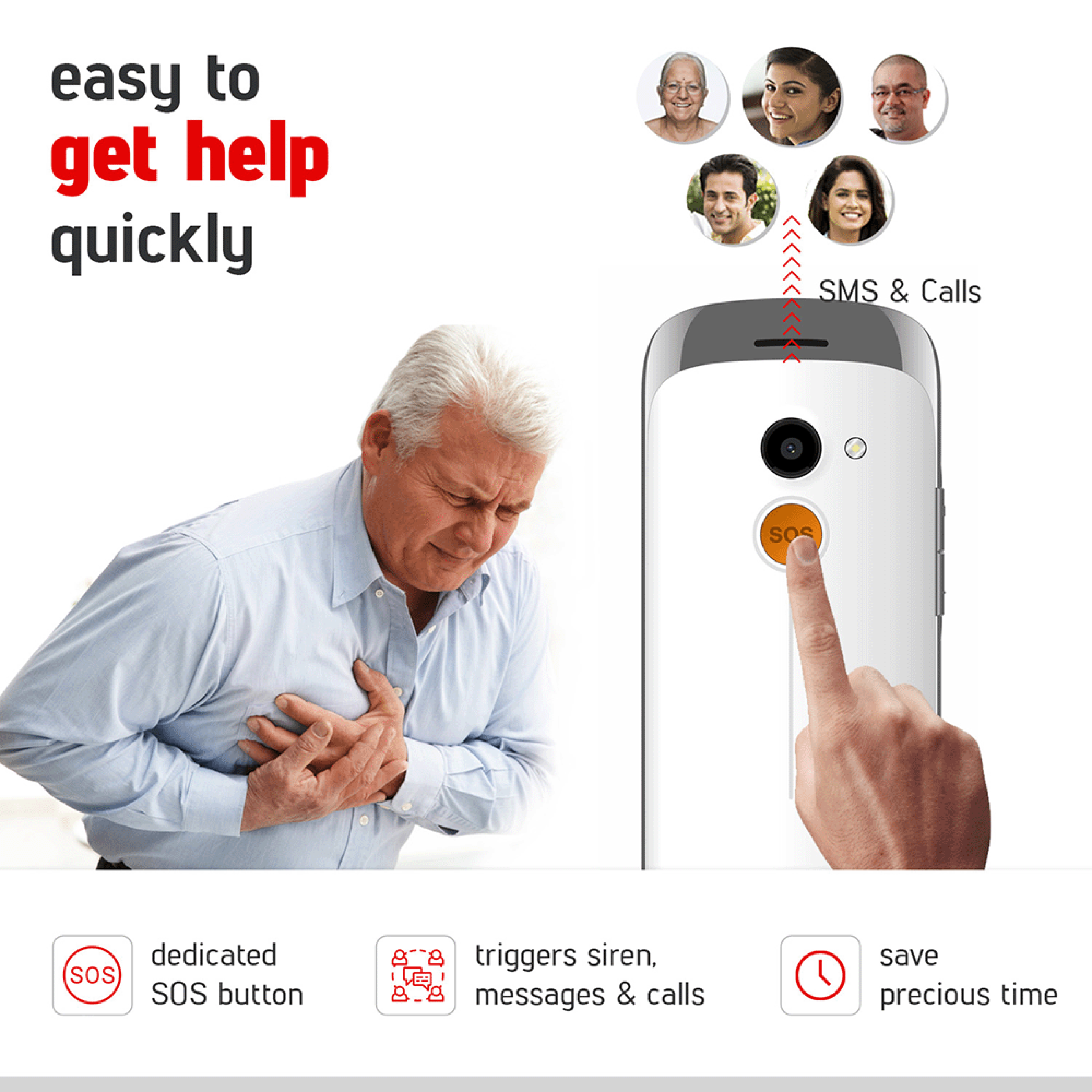 easyfone Udaan 2 (32MB, Dual SIM, Rear Camera, White)_12