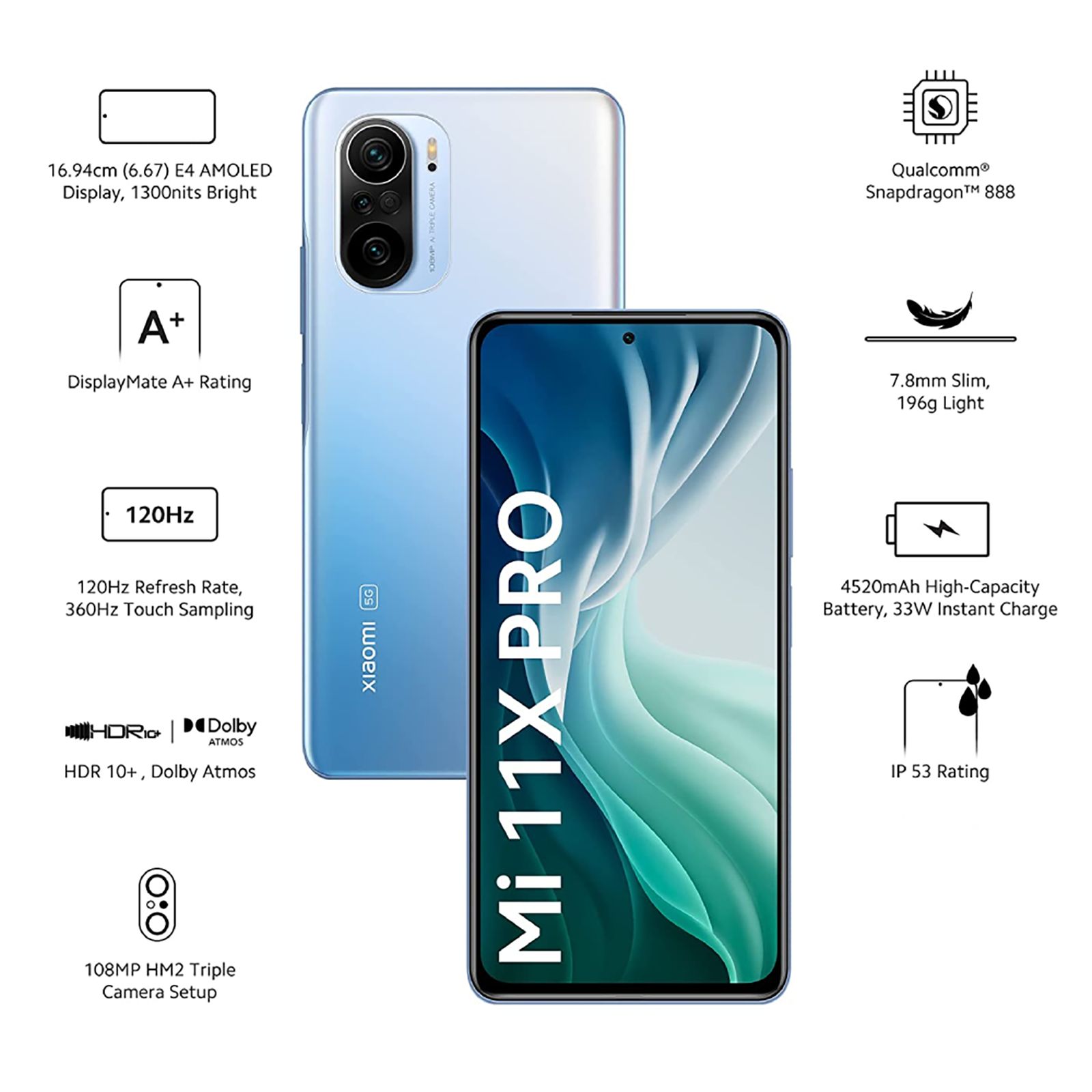 Xiaomi 11X Pro 5G (8GB RAM, 128GB, Celestial Silver)_11