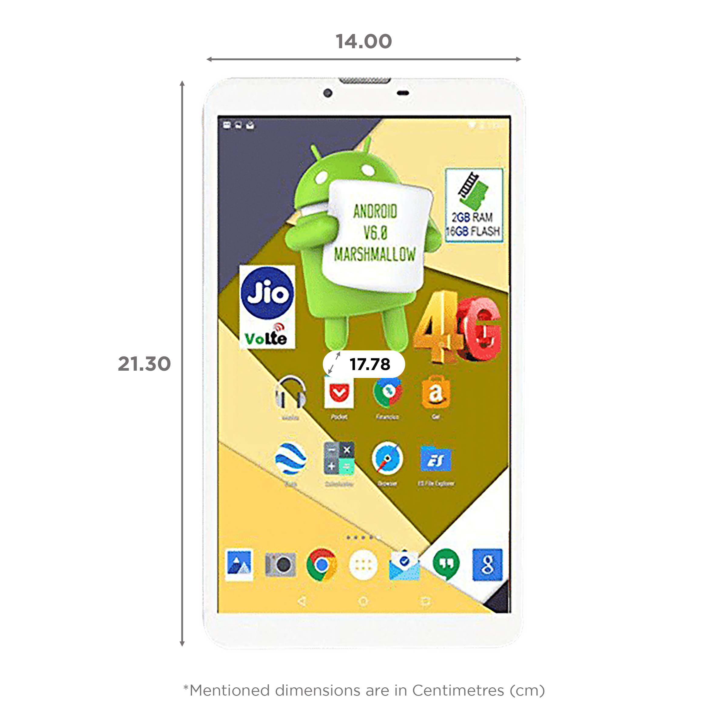 I KALL N5 Wi-Fi + 4G Android Tablet (7 Inch, 2GB RAM, 16GB ROM, White)_2