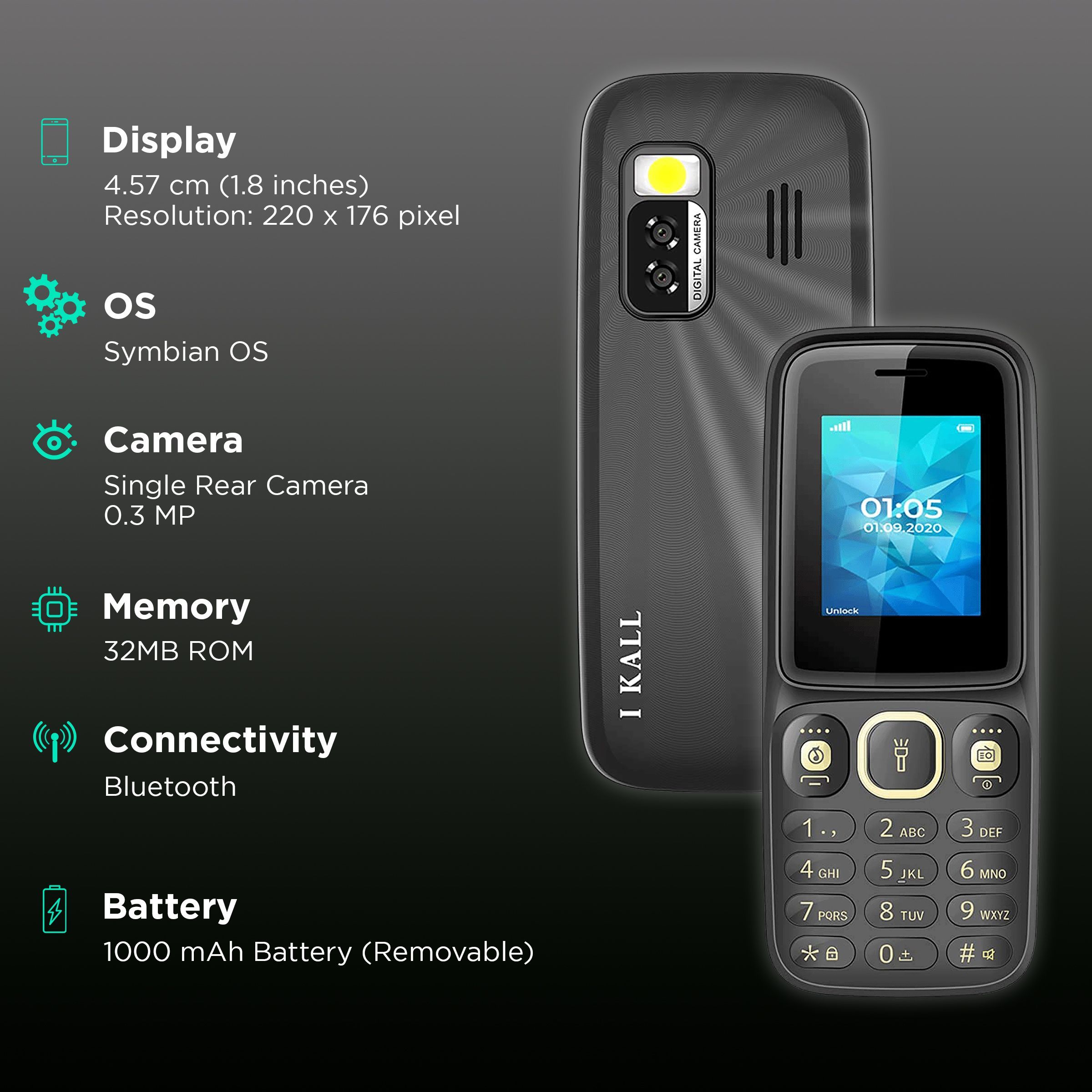 I KALL K777 (32MB, Dual SIM, Rear Camera, Black) I KALL K777 (32MB, Dual SIM, Rear Camera, Black)_2