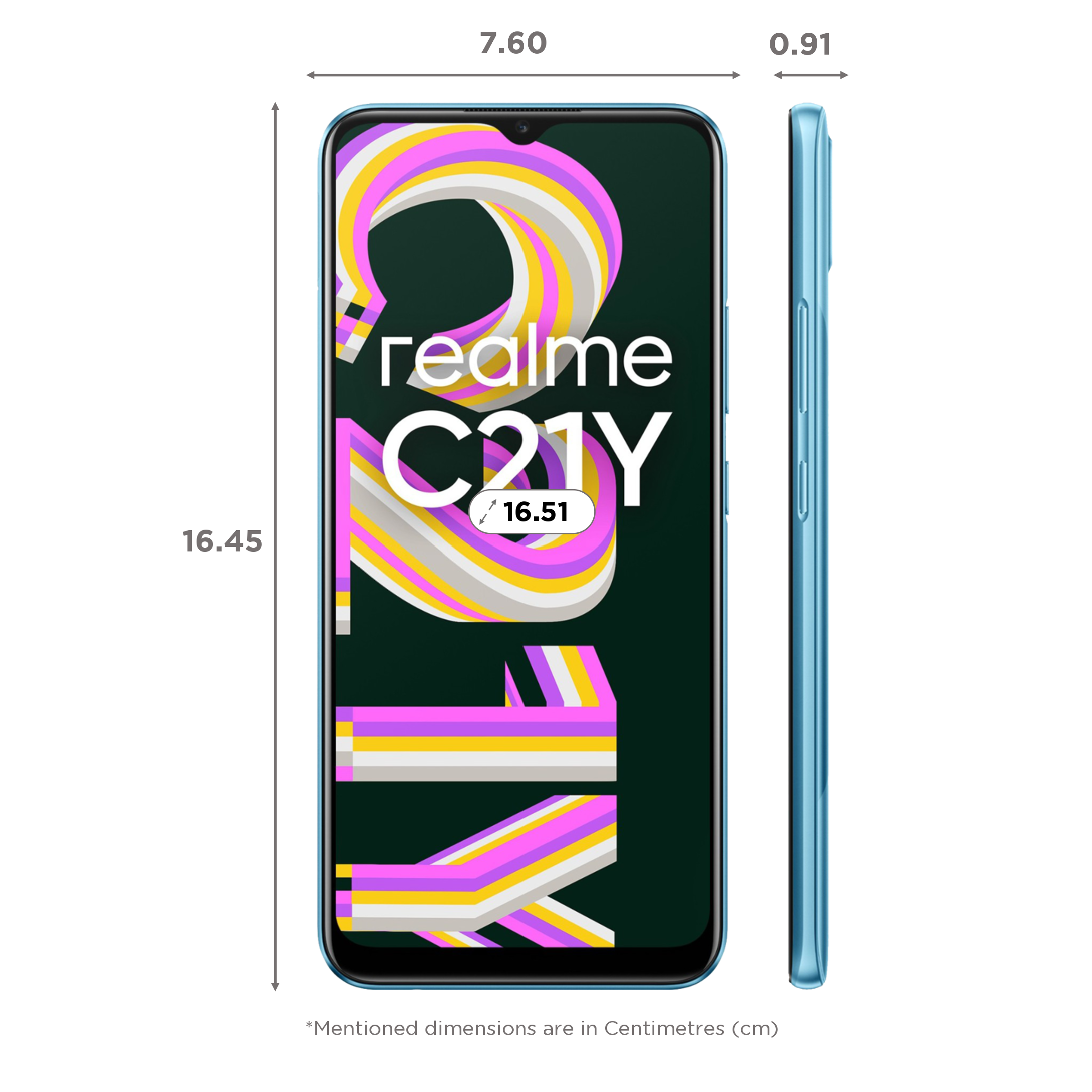 realme C21Y (3GB RAM, 32GB, Cross Blue)_2