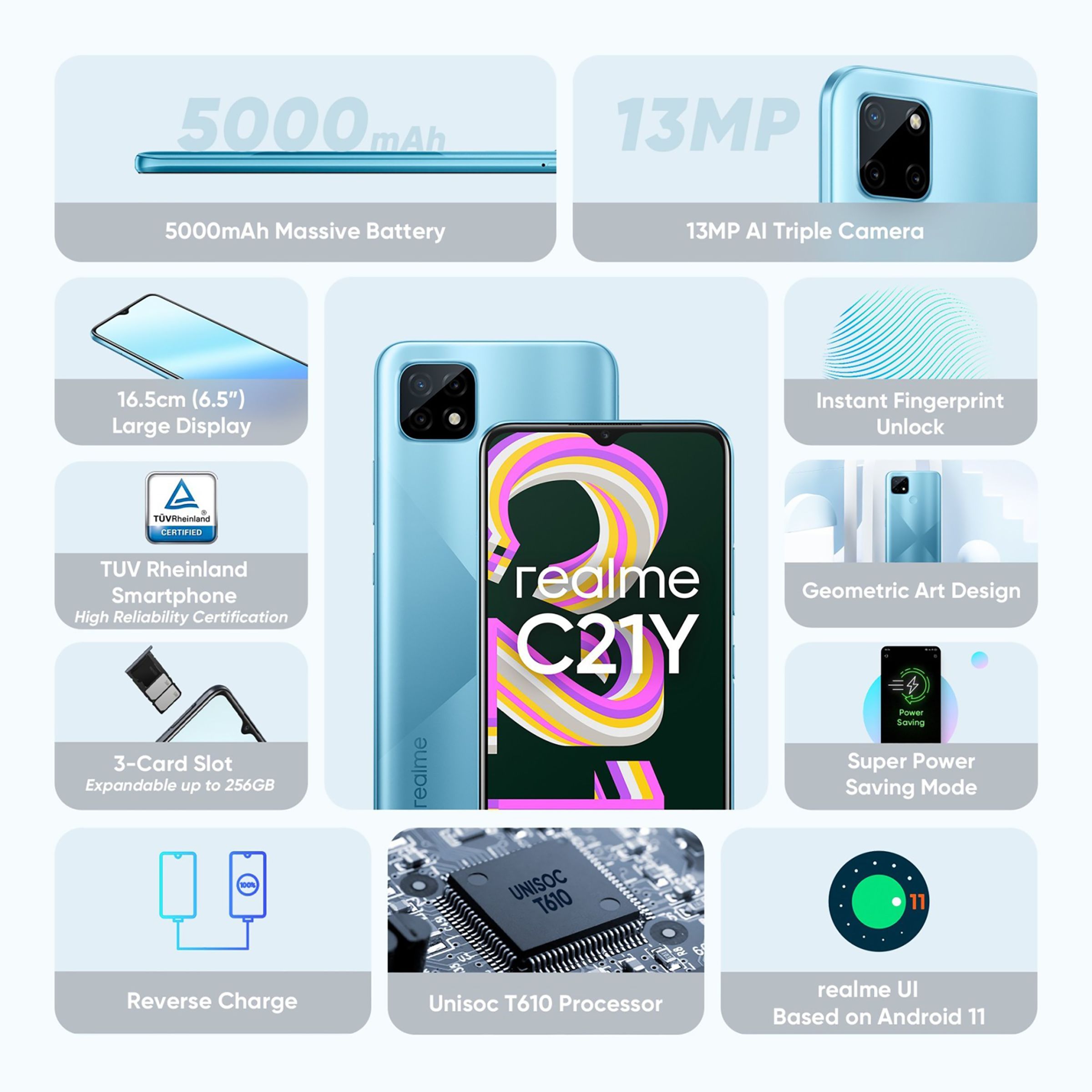 realme C21Y (4GB RAM, 64GB, Cross Blue)_10