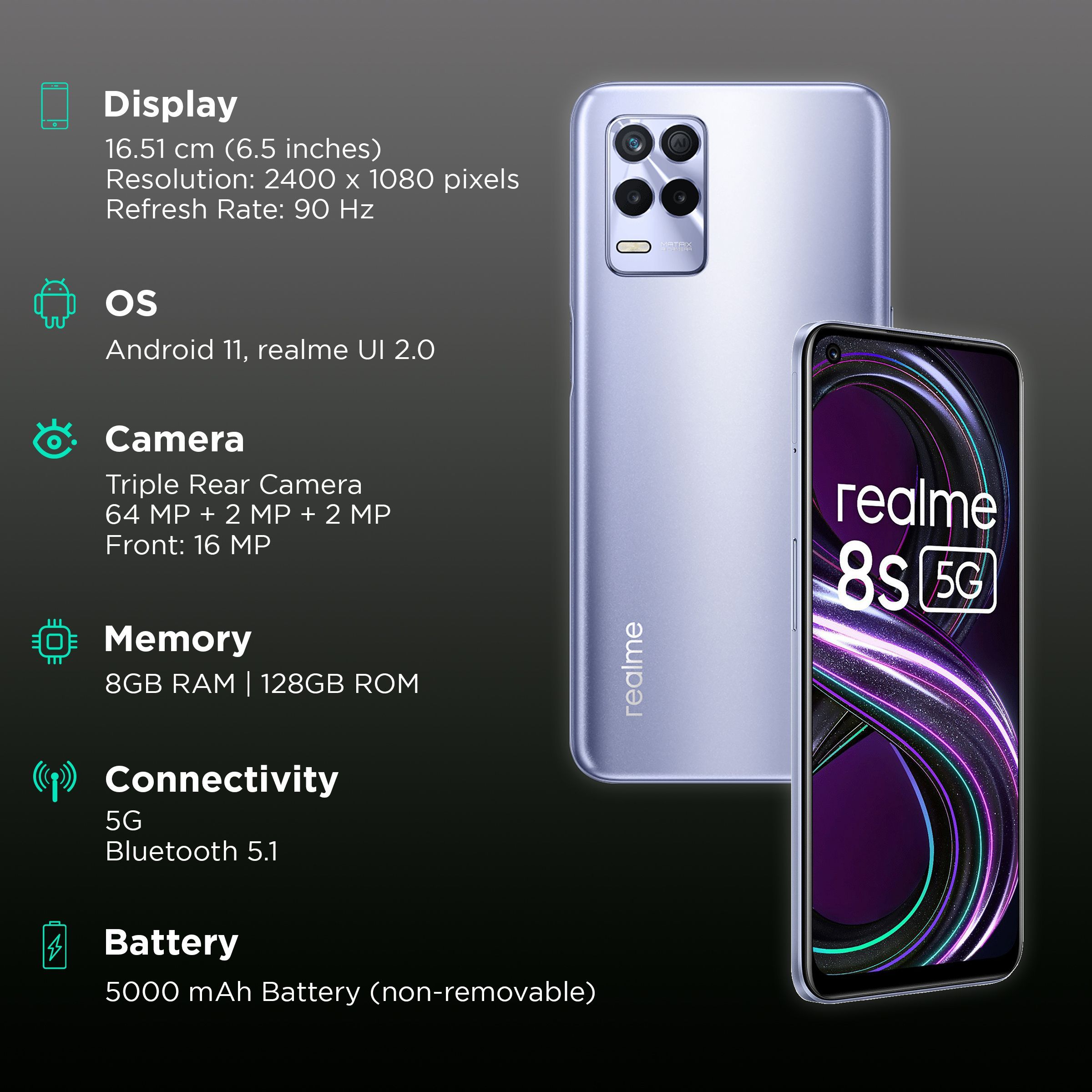 realme 8s 5G (8GB RAM, 128GB, Universe Purple)_3