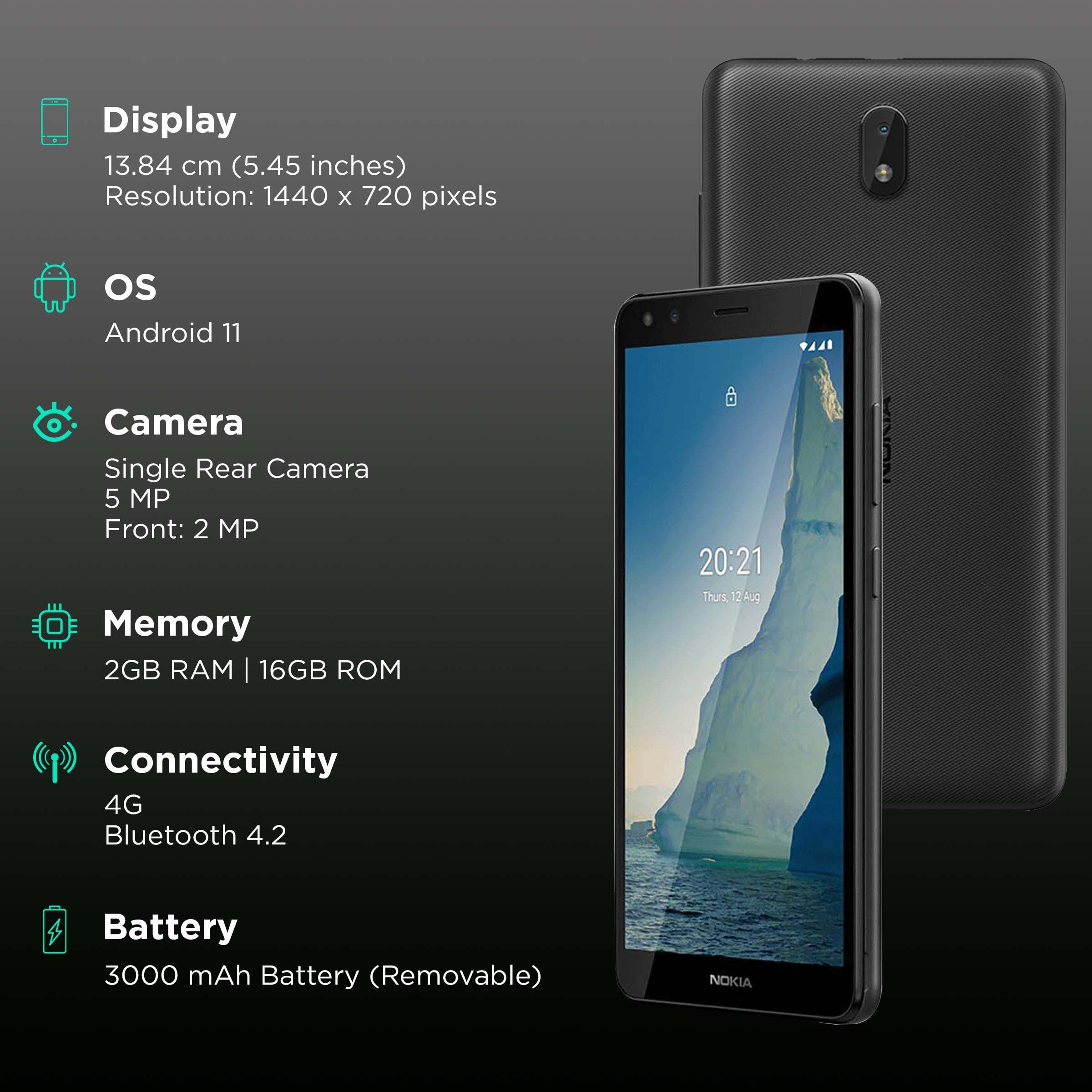 NOKIA C01 Plus (2GB RAM, 16GB, Grey)_3