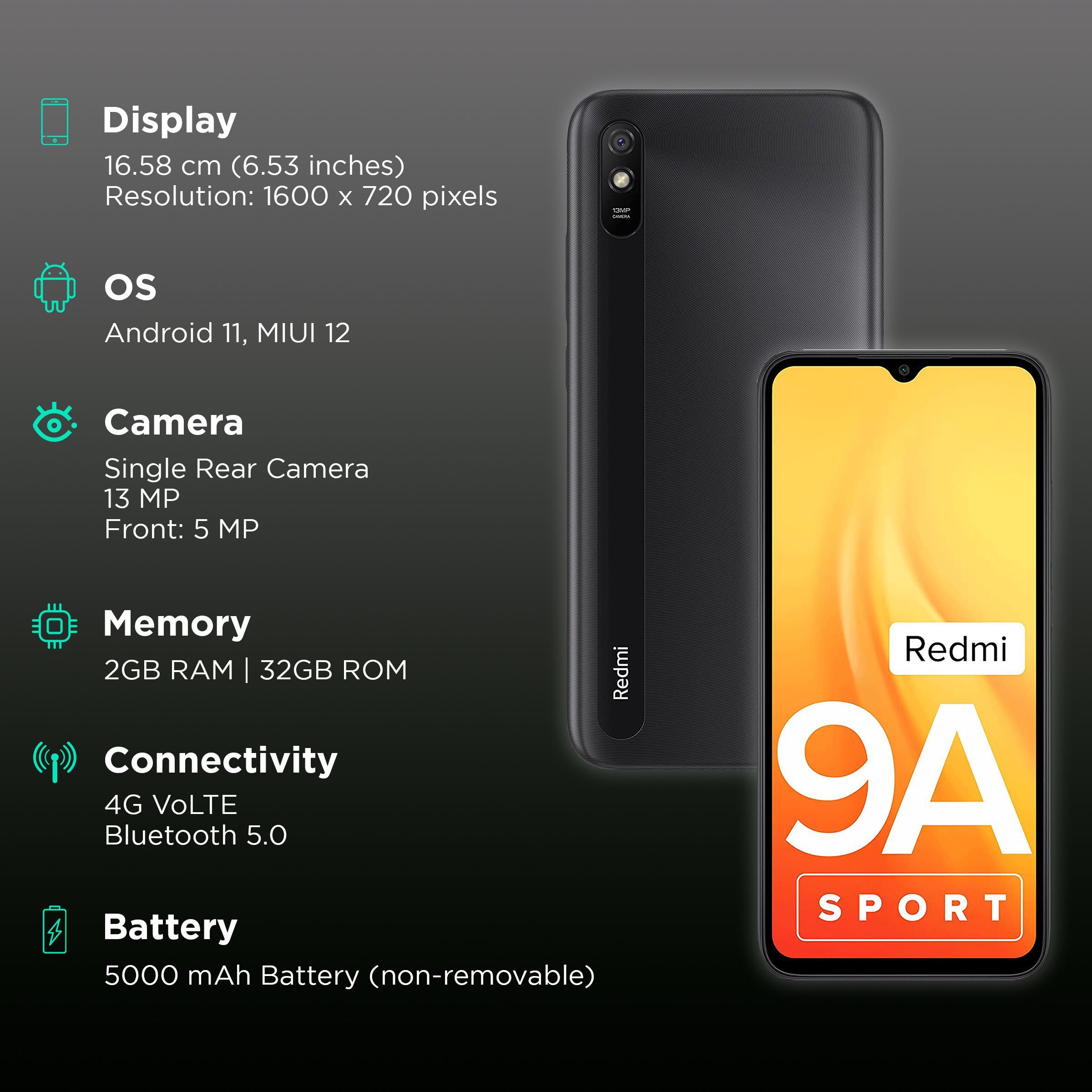 Redmi 9A Sport (2GB RAM, 32GB, Carbon Black)_2
