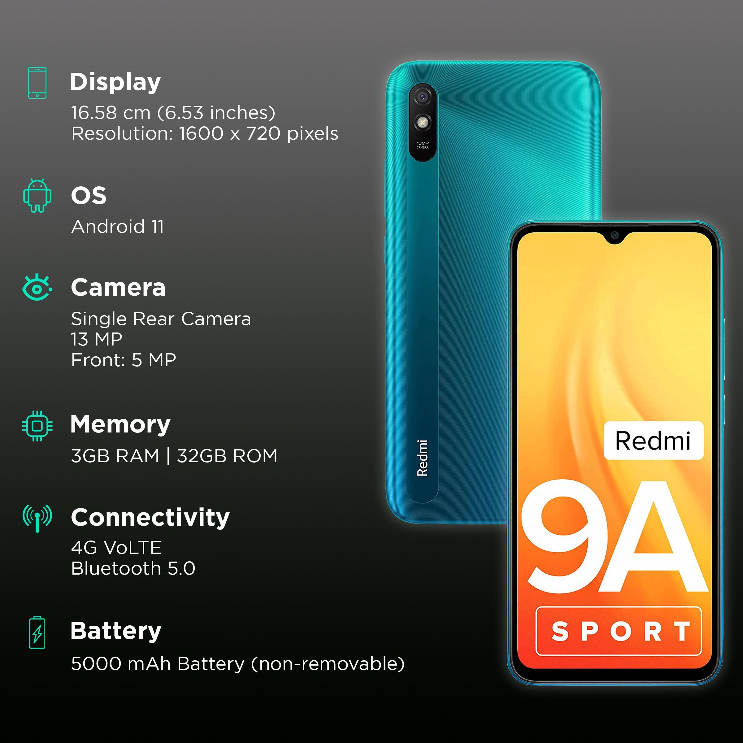 Redmi 9A Sport (3GB RAM, 32GB, Coral Green)_2