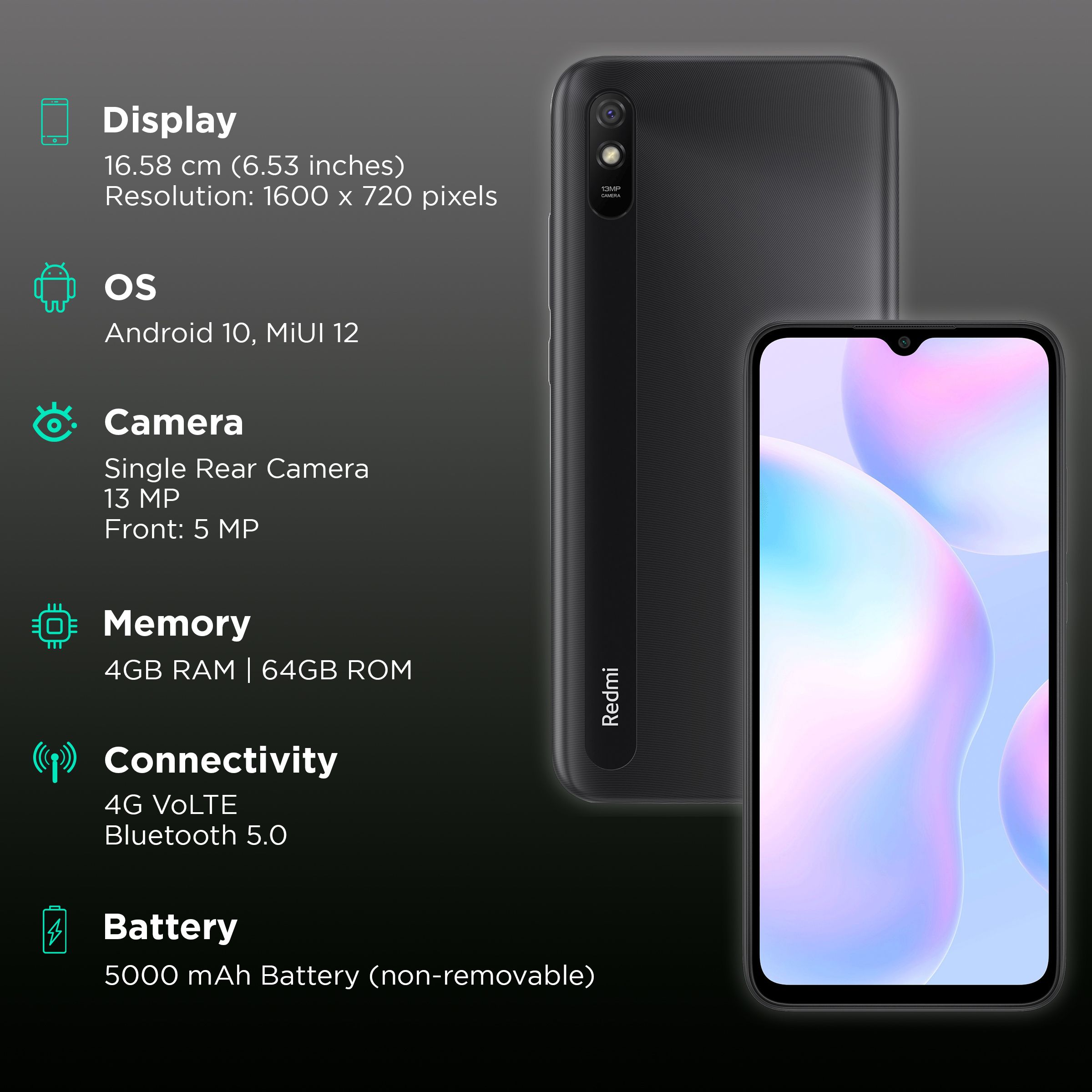 Redmi 9i Sport (4GB RAM, 64GB, Carbon Black)_2