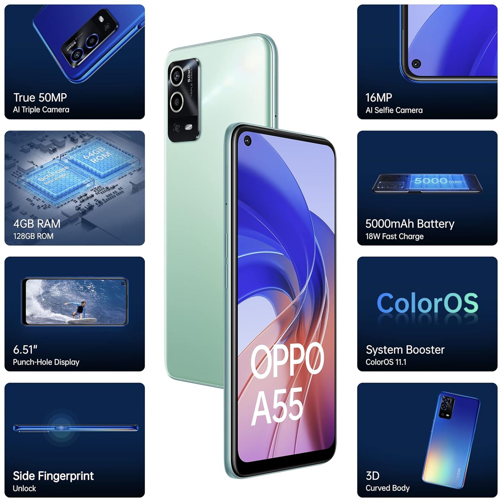 oppo A55 (4GB RAM, 64GB, Mint Green)_12