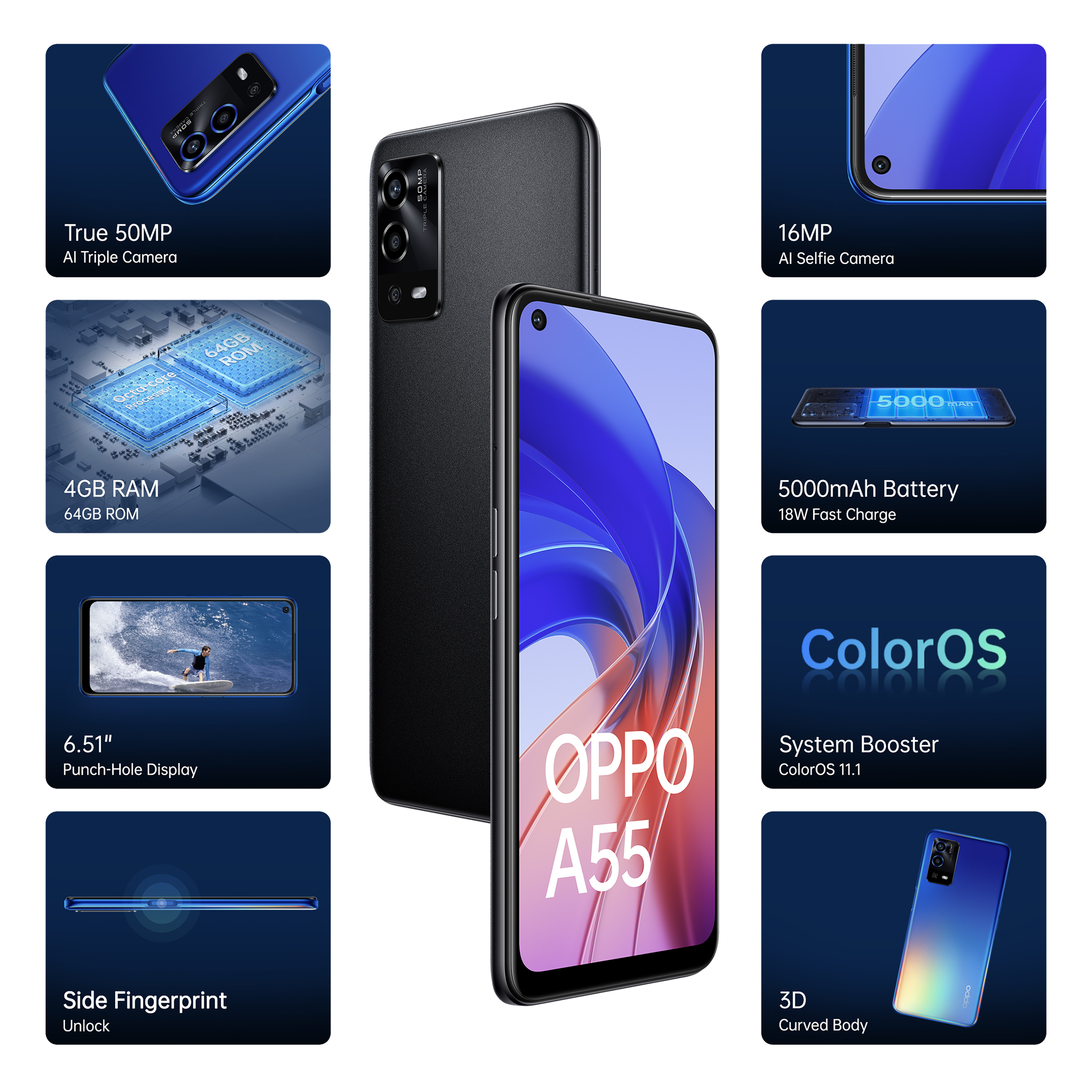 oppo A55 (4GB RAM, 64GB, Starry Black)_11