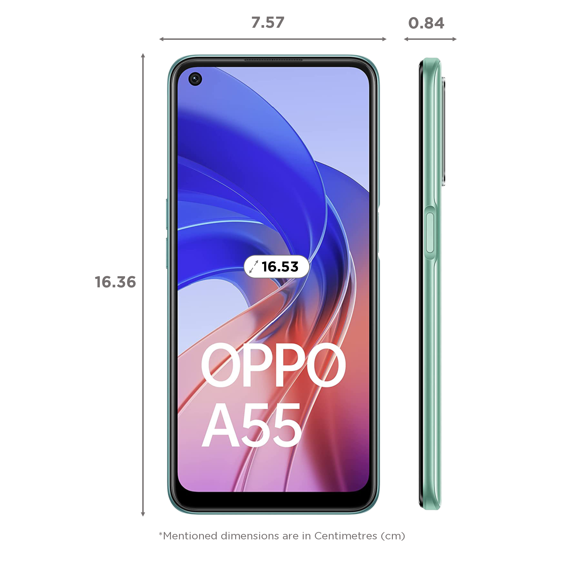oppo A55 (6GB RAM, 128GB, Mint Green)_2